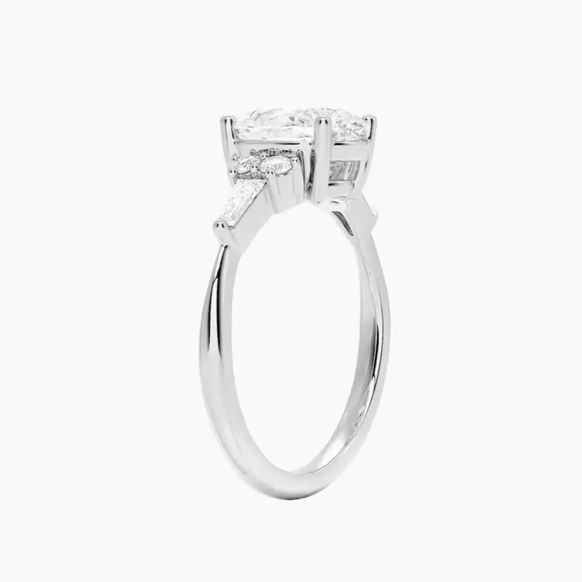 Jovana Oval Designer 1.5 Carat Lab Grown Diamond Engagement Ring in 14K Rose Gold