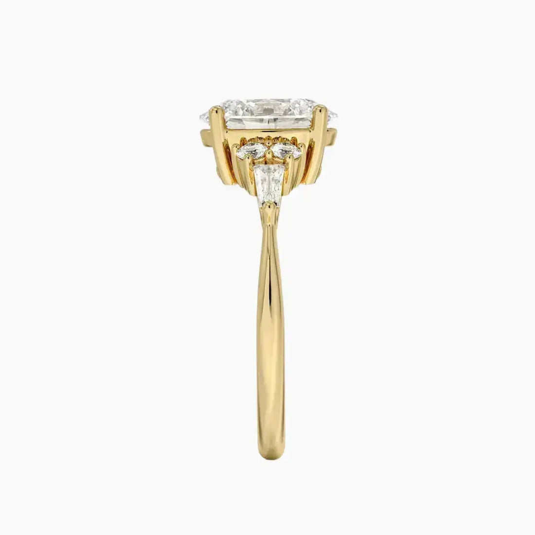 Jovana Oval Designer 1.5 Carat Lab Grown Diamond Engagement Ring in 14K Rose Gold