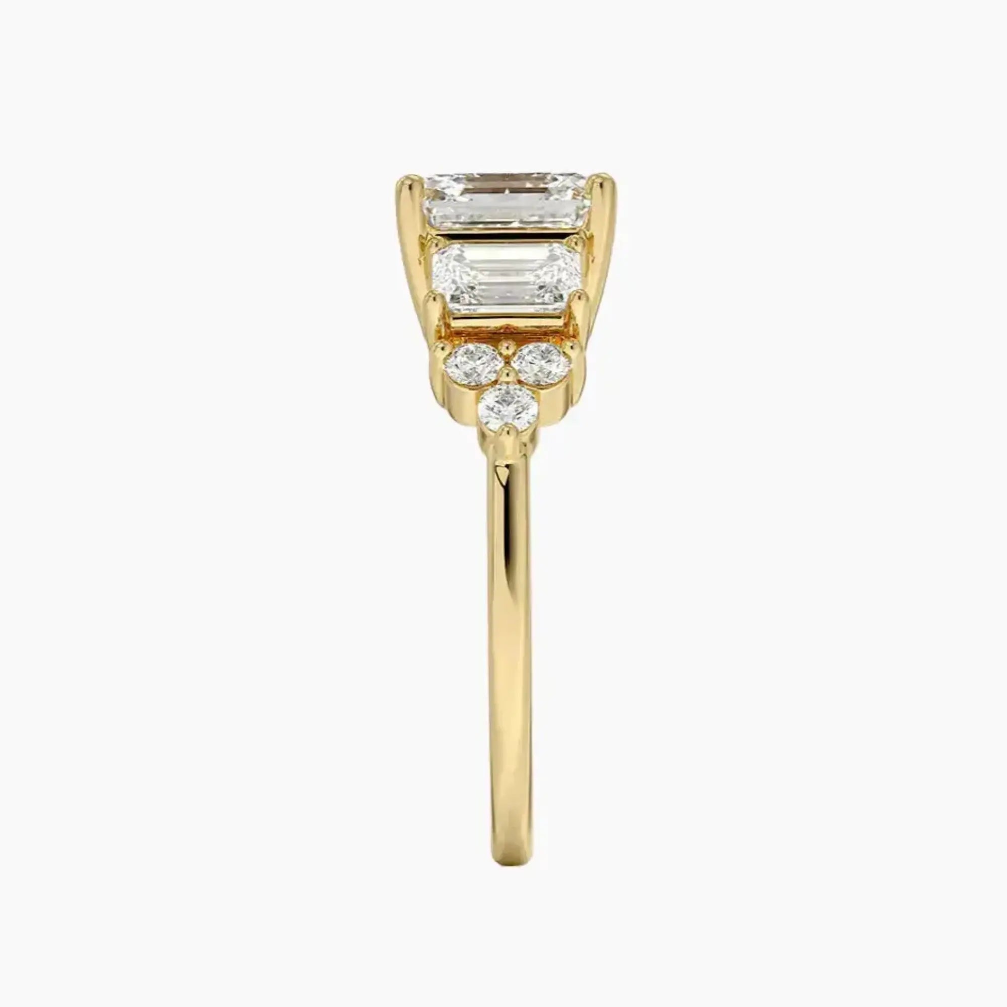Kaiya Asscher Designer 1.5 Carat Lab Grown Diamond Engagement Ring in 14K Rose Gold