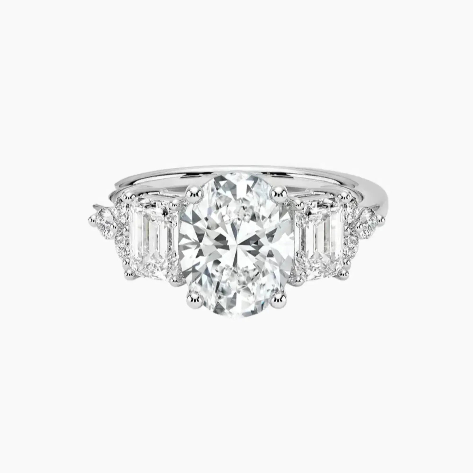 Kaiya Oval Designer 1.5 Carat Lab Grown Diamond Engagement Ring in 14K Rose Gold