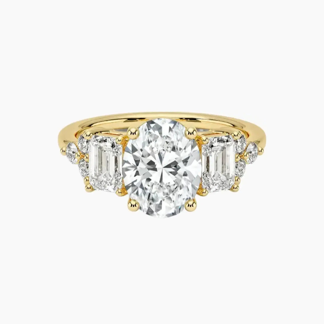 Kaiya Oval Designer 1.5 Carat Lab Grown Diamond Engagement Ring in 14K Rose Gold