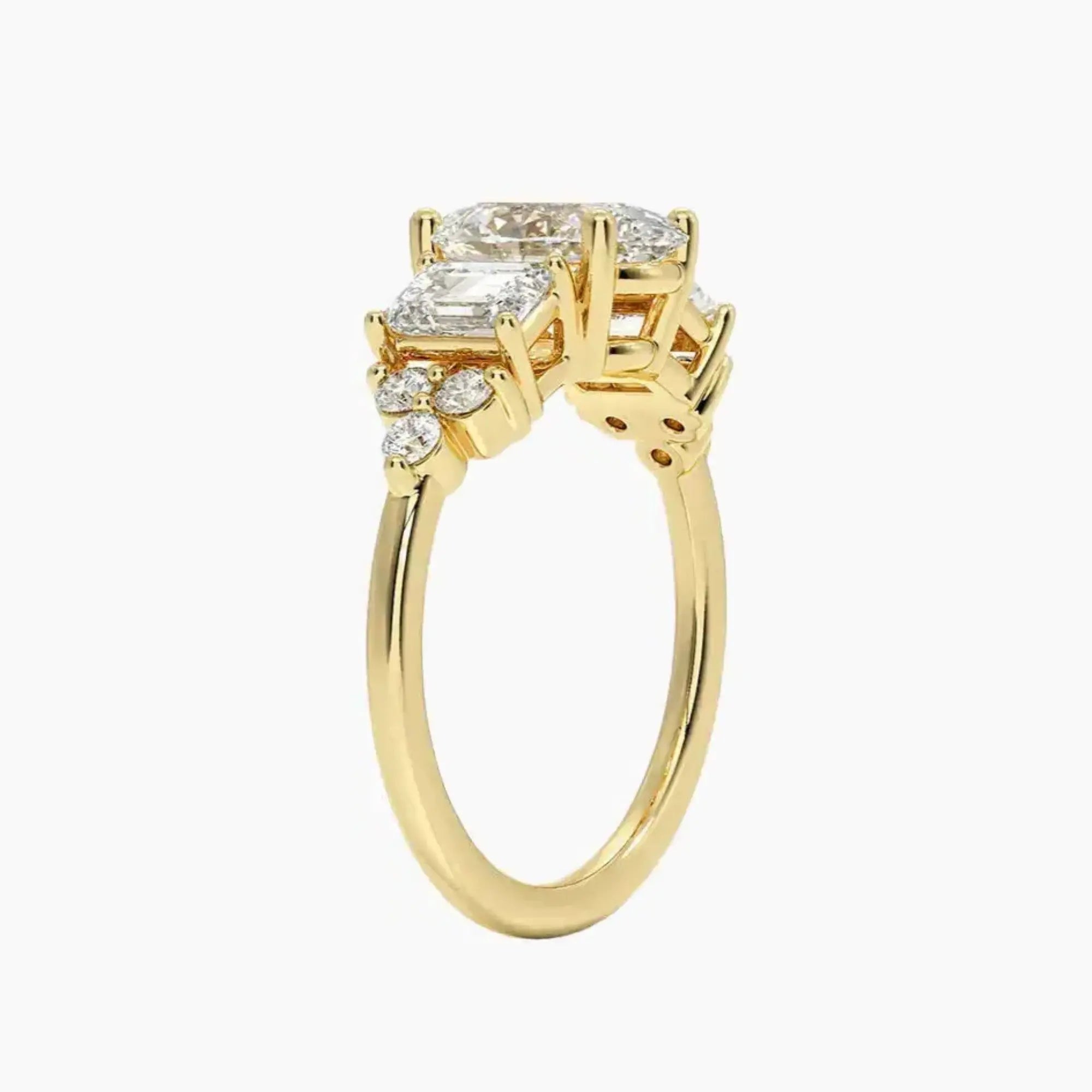 Kaiya Oval Designer 1.5 Carat Lab Grown Diamond Engagement Ring in 14K Rose Gold