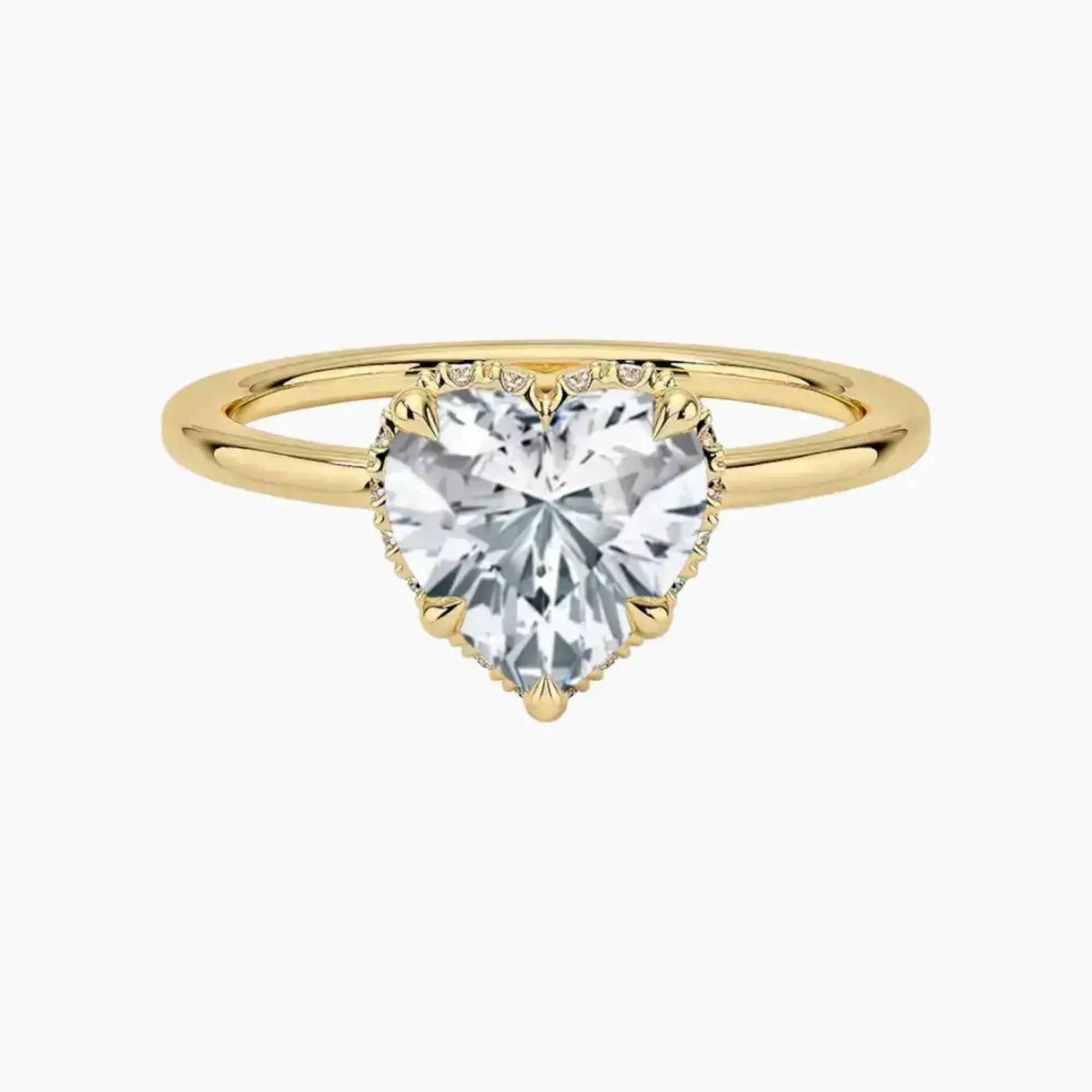 Mirabel Heart Hidden Halo 1.5 Carat Lab Grown Diamond Engagement Ring in 14K Rose Gold
