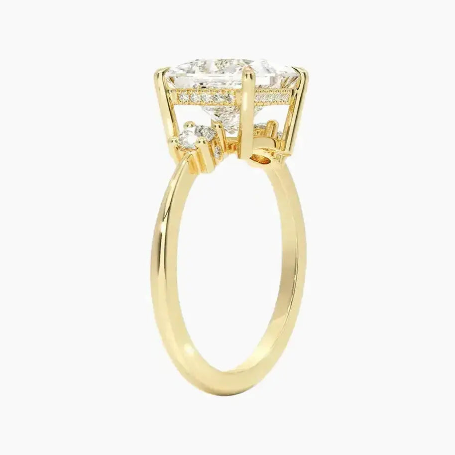 Seraphina Princess Hidden Halo 1.5 Carat Lab Grown Diamond Engagement Ring in 14K Rose Gold