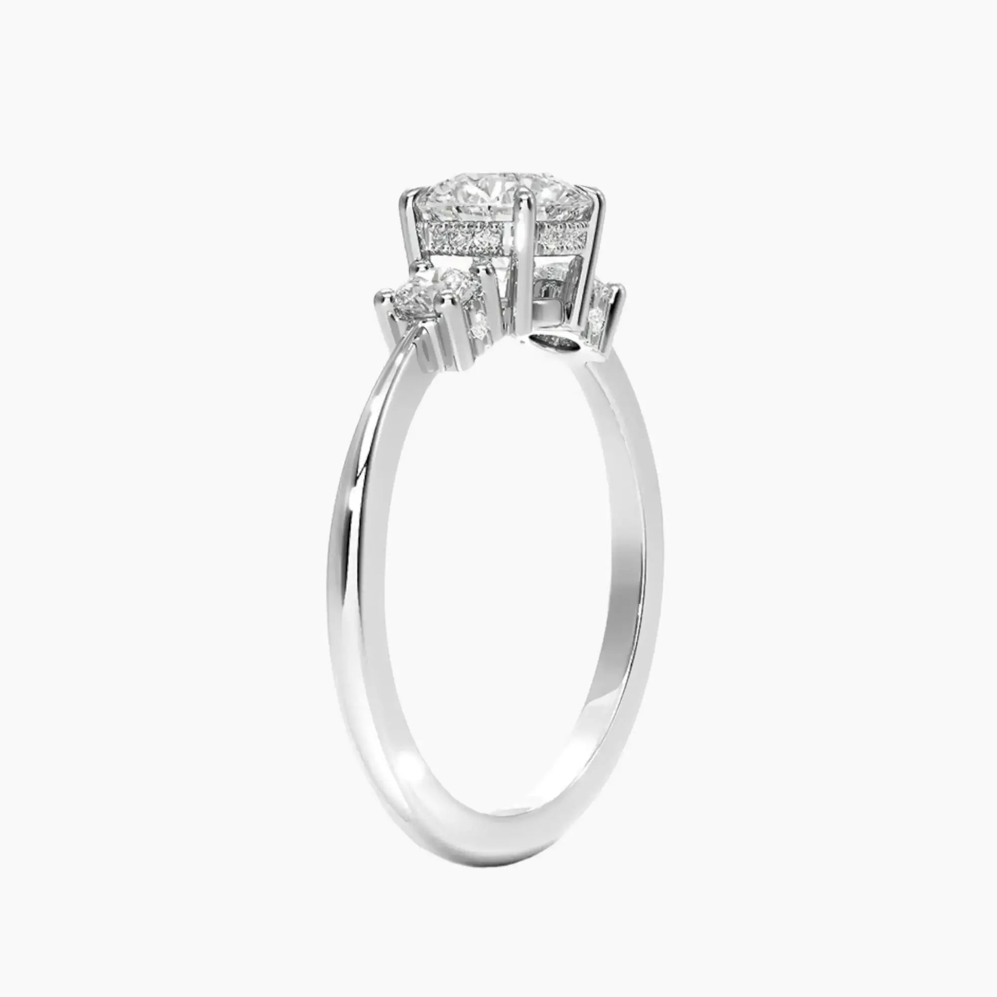 Seraphina Round Hidden Halo 1.5 Carat Lab Grown Diamond Engagement Ring in 14K Rose Gold