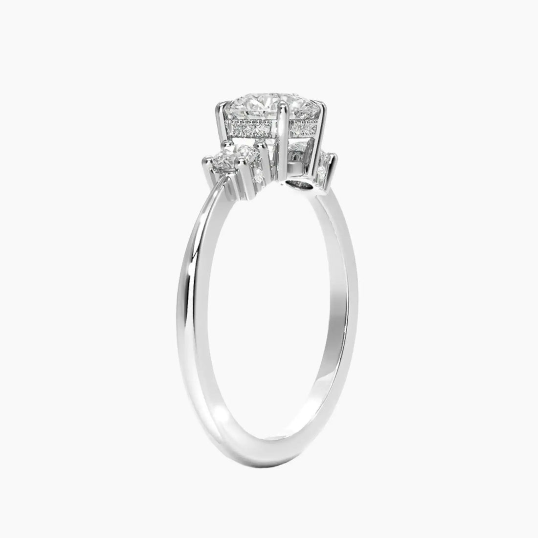 Seraphina Round Hidden Halo 1.5 Carat Lab Grown Diamond Engagement Ring in 14K Rose Gold