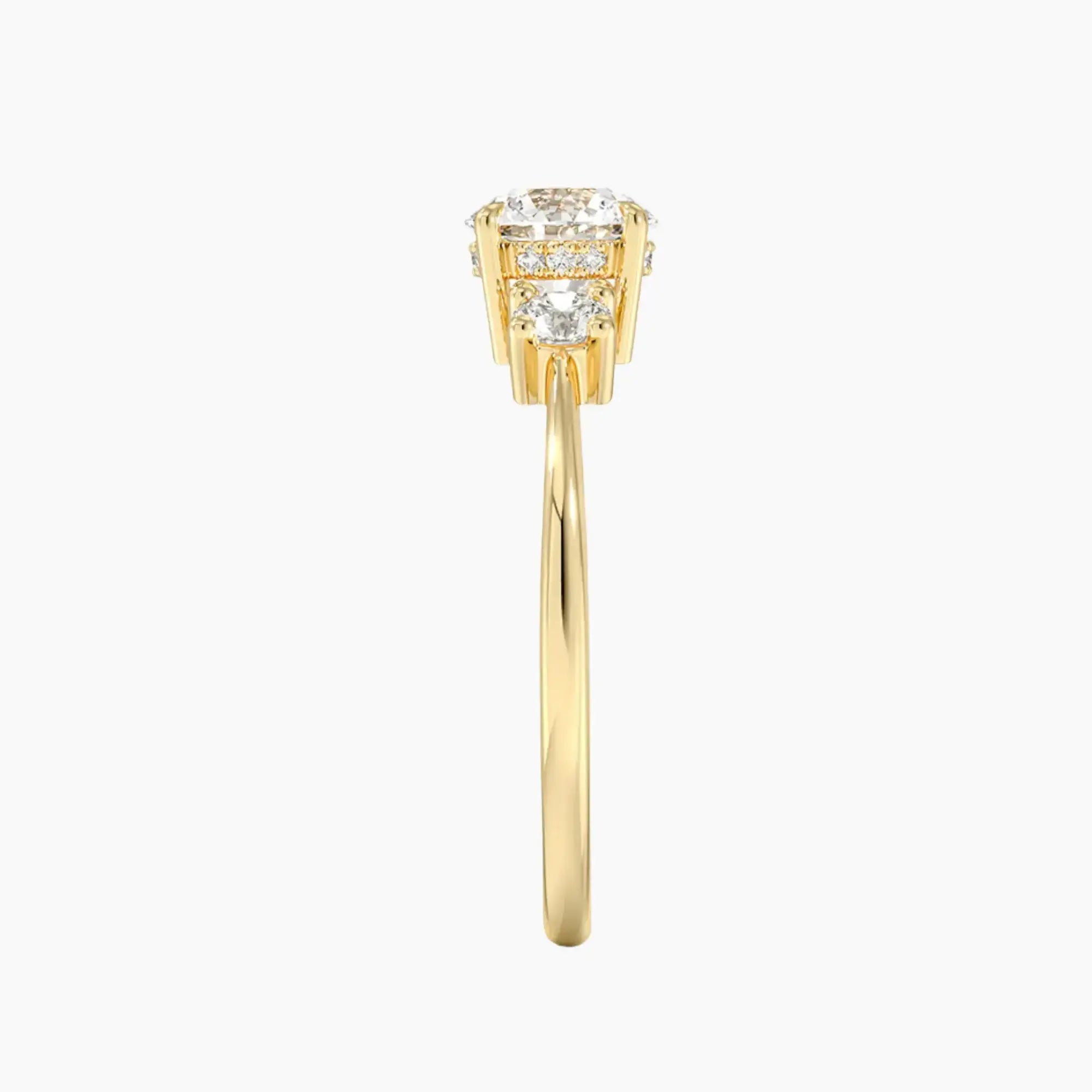 Seraphina Round Hidden Halo 1.5 Carat Lab Grown Diamond Engagement Ring in 14K Rose Gold