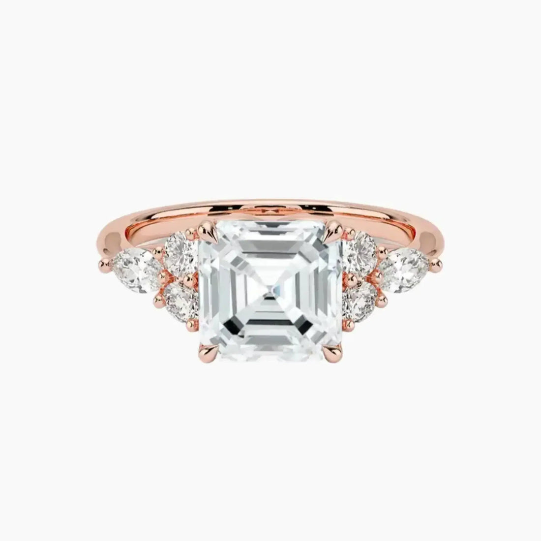 Rosalie 2 Carat Asscher Cut Solitaire Lab Grown Diamond Ring in Platinum - View 4