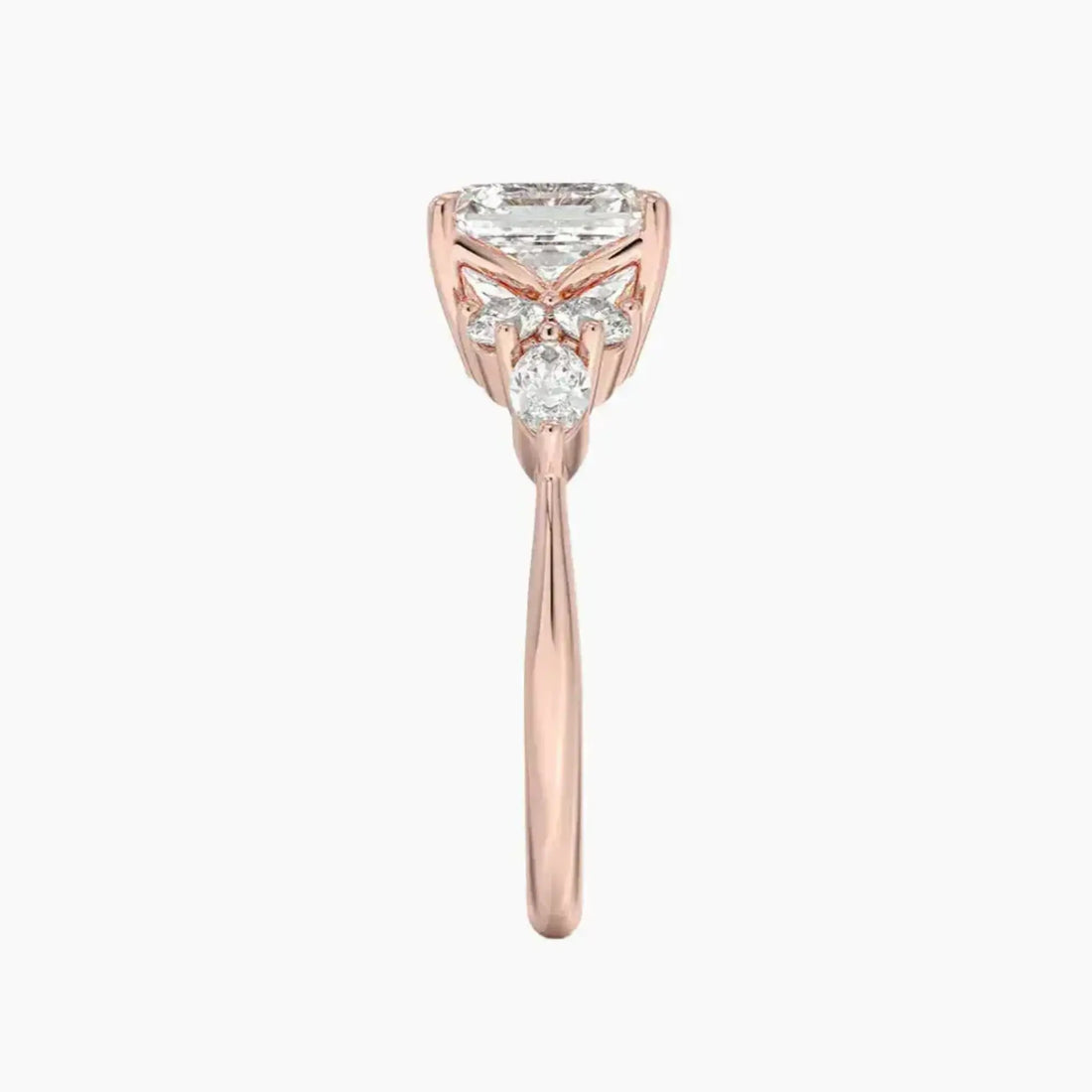 Rosalie 4.5 Carat Asscher Cut Solitaire Lab Grown Diamond Ring in Silver - View 6