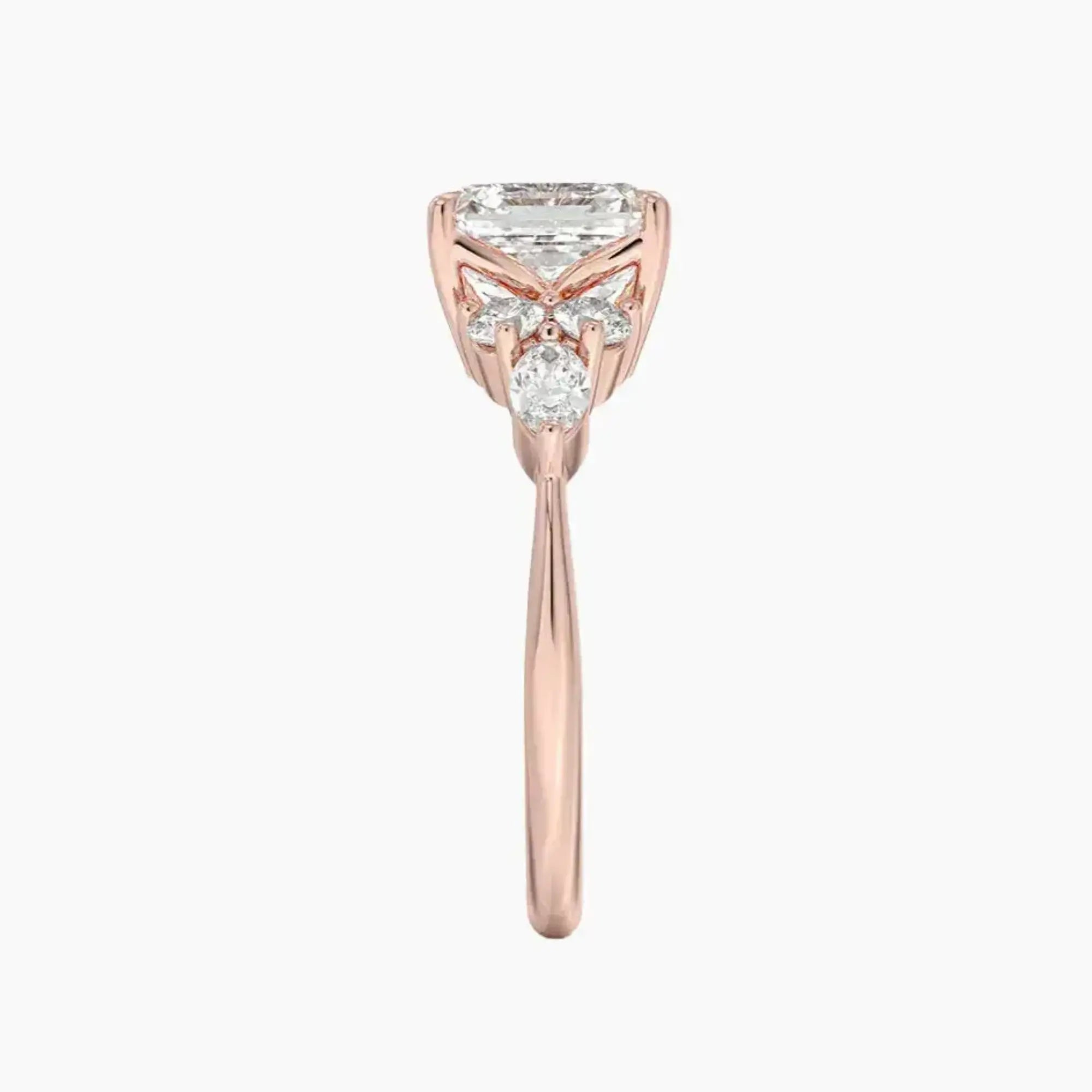Rosalie 2 Carat Asscher Cut Solitaire Lab Grown Diamond Ring in Platinum - View 6