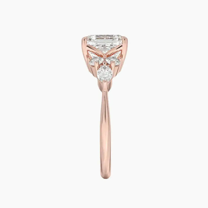 Rosalie 2 Carat Asscher Cut Solitaire Lab Grown Diamond Ring in 14K Yellow Gold - View 9