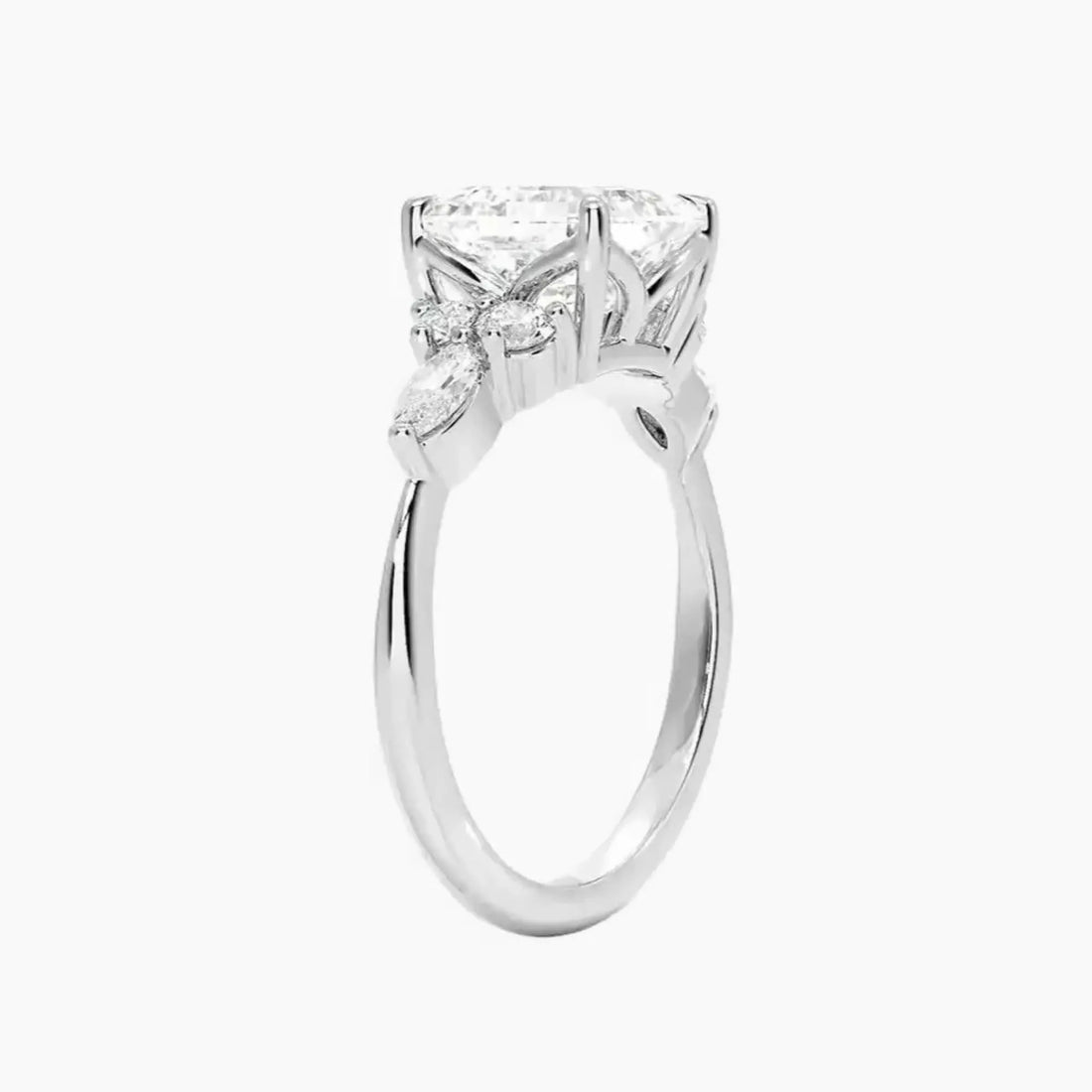 Rosalie 3.5 Carat Asscher Cut Solitaire Lab Grown Diamond Ring in 14K Rose Gold - View 5