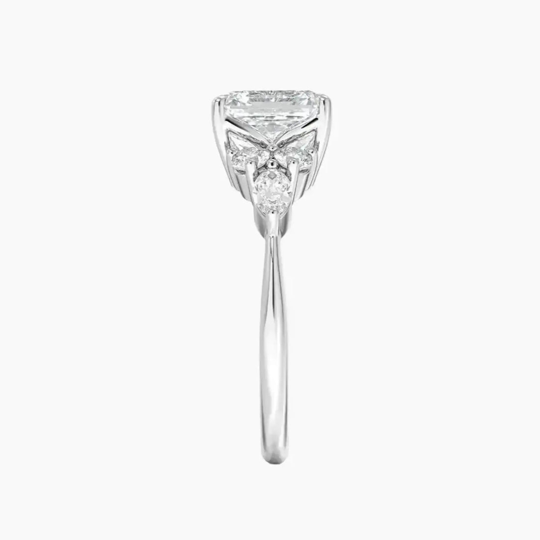Rosalie 1.5 Carat Asscher Cut Solitaire Lab Grown Diamond Ring in Silver - View 3