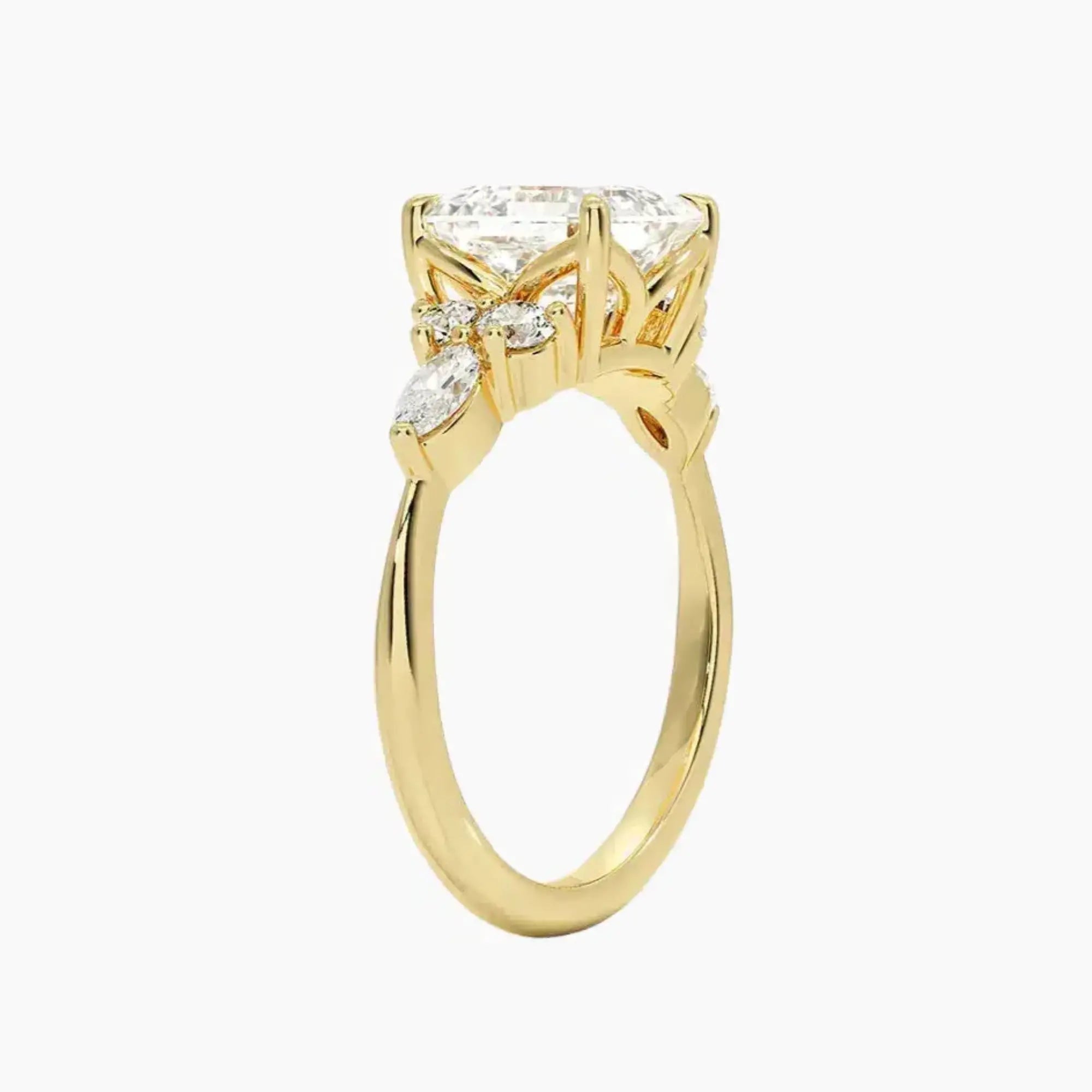 Rosalie 2 Carat Asscher Cut Solitaire Lab Grown Diamond Ring in Platinum - View 8