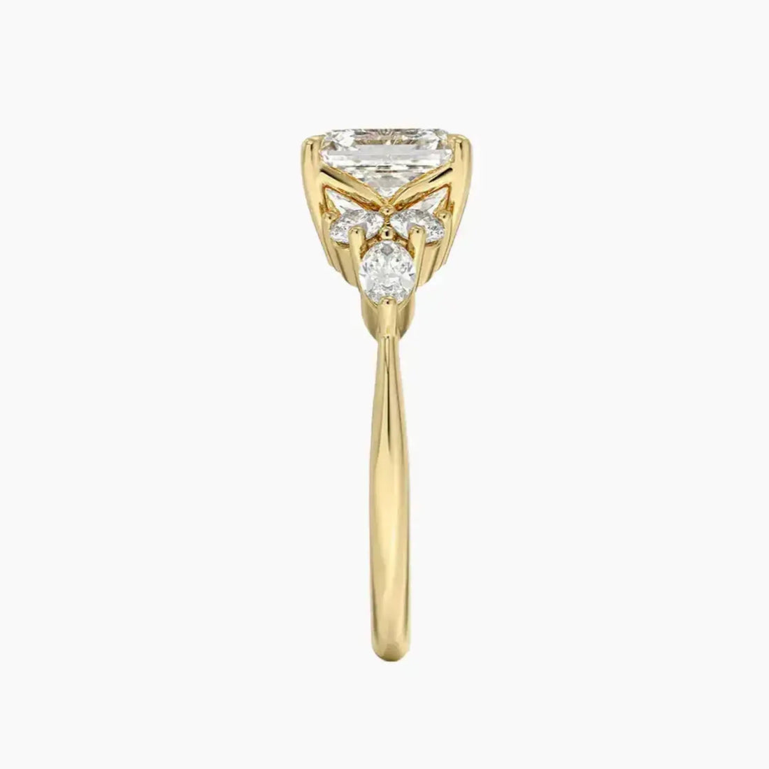 Rosalie 1.5 Carat Asscher Cut Solitaire Lab Grown Diamond Ring in Silver - View 9