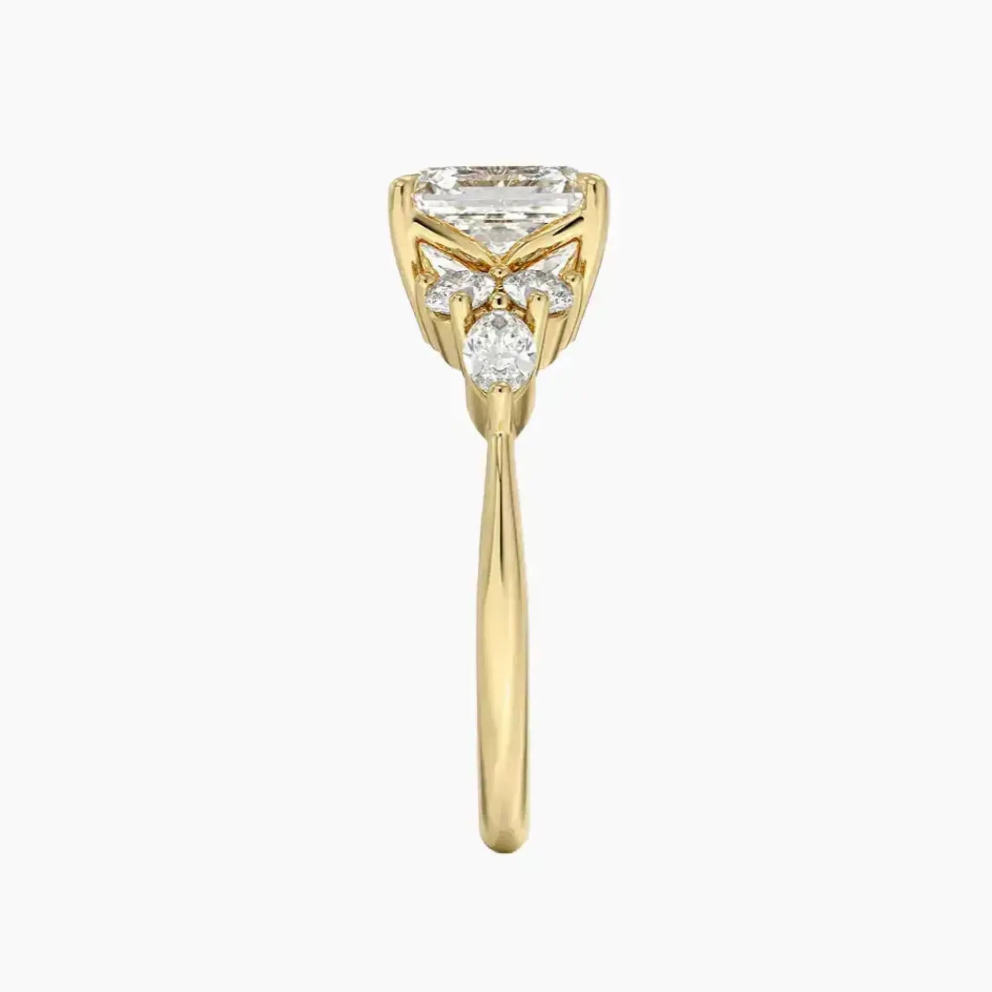 Rosalie 4.5 Carat Asscher Cut Solitaire Lab Grown Diamond Ring in Silver - View 9