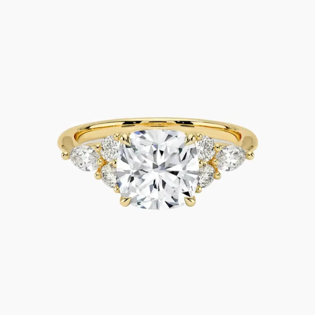 Rosalie 1.5 Carat Cushion Cut Solitaire Lab Grown Diamond Ring in 18K White Gold - View 7