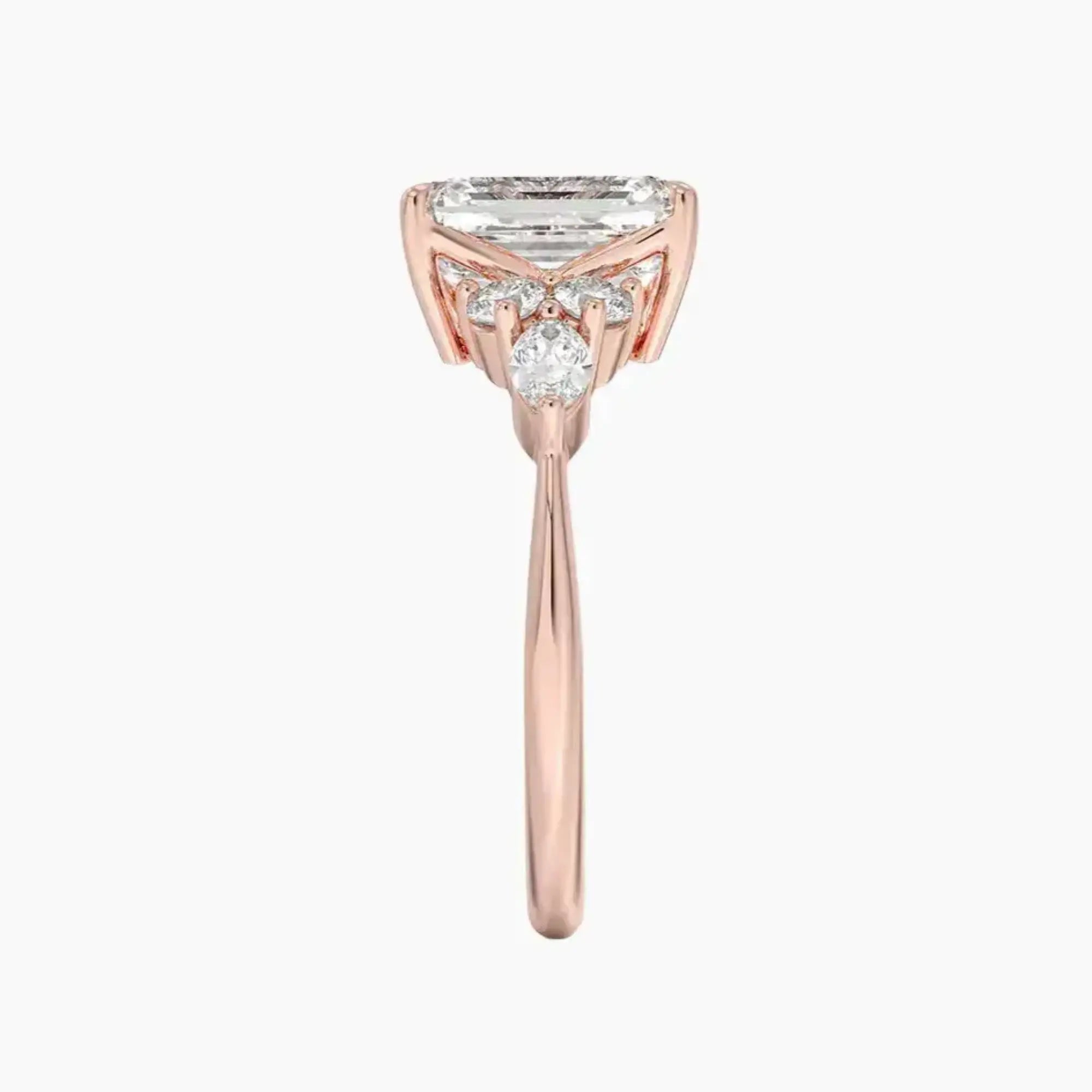 Rosalie 2.5 Carat Emerald Cut Solitaire Lab Grown Diamond Ring in 10K White Gold - View 6