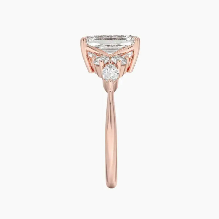 Rosalie 2 Carat Emerald Cut Solitaire Lab Grown Diamond Ring in 14K Yellow Gold - View 9