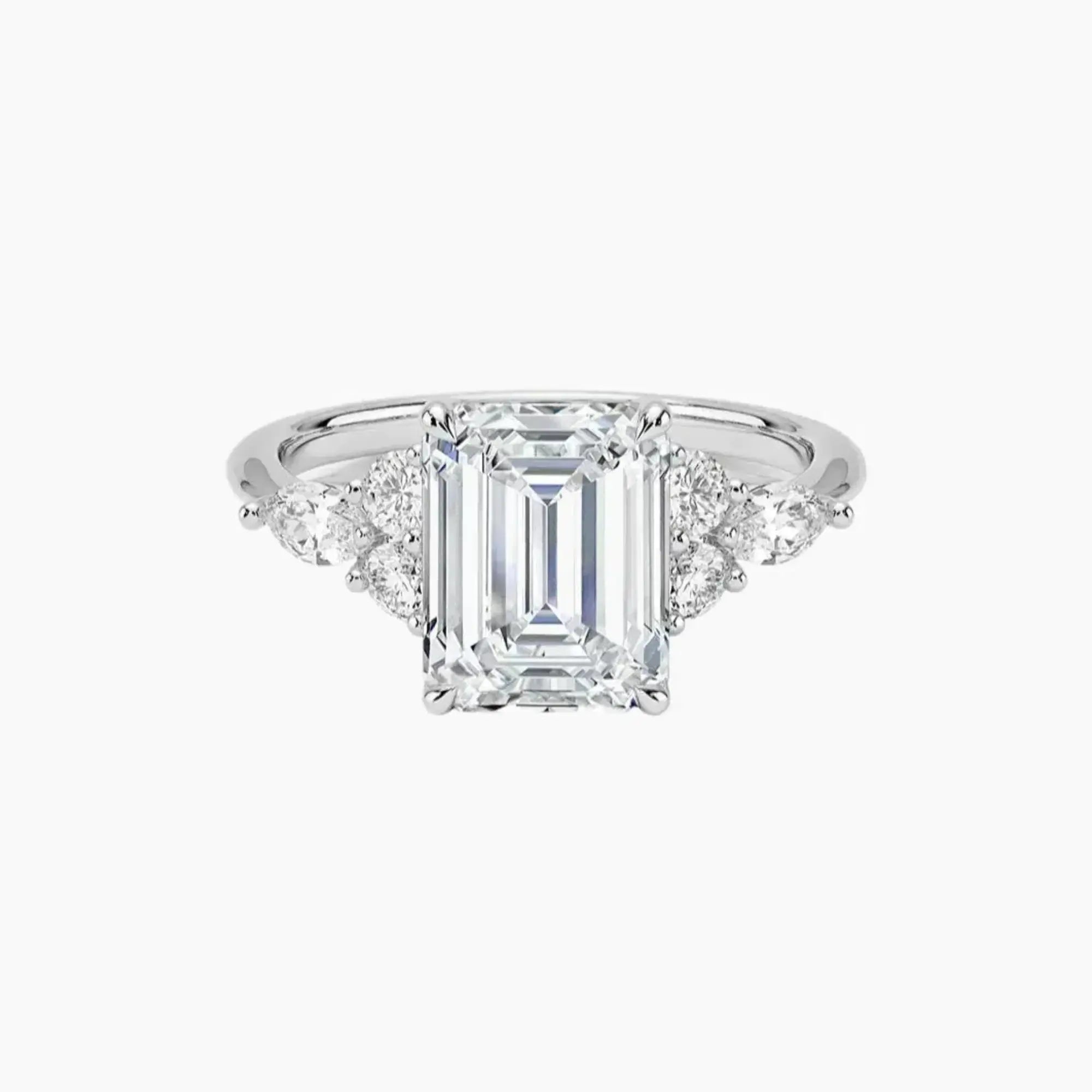 Ingrid Emerald Designer 1.5 Carat Lab Grown Diamond Engagement Ring in 18K Rose Gold