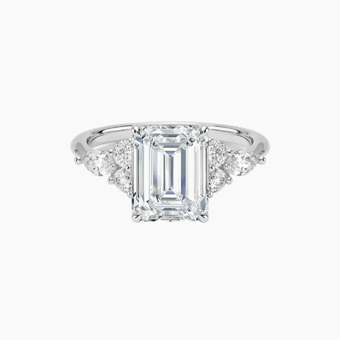 Ingrid Emerald Designer 1.5 Carat Lab Grown Diamond Engagement Ring in 18K Rose Gold