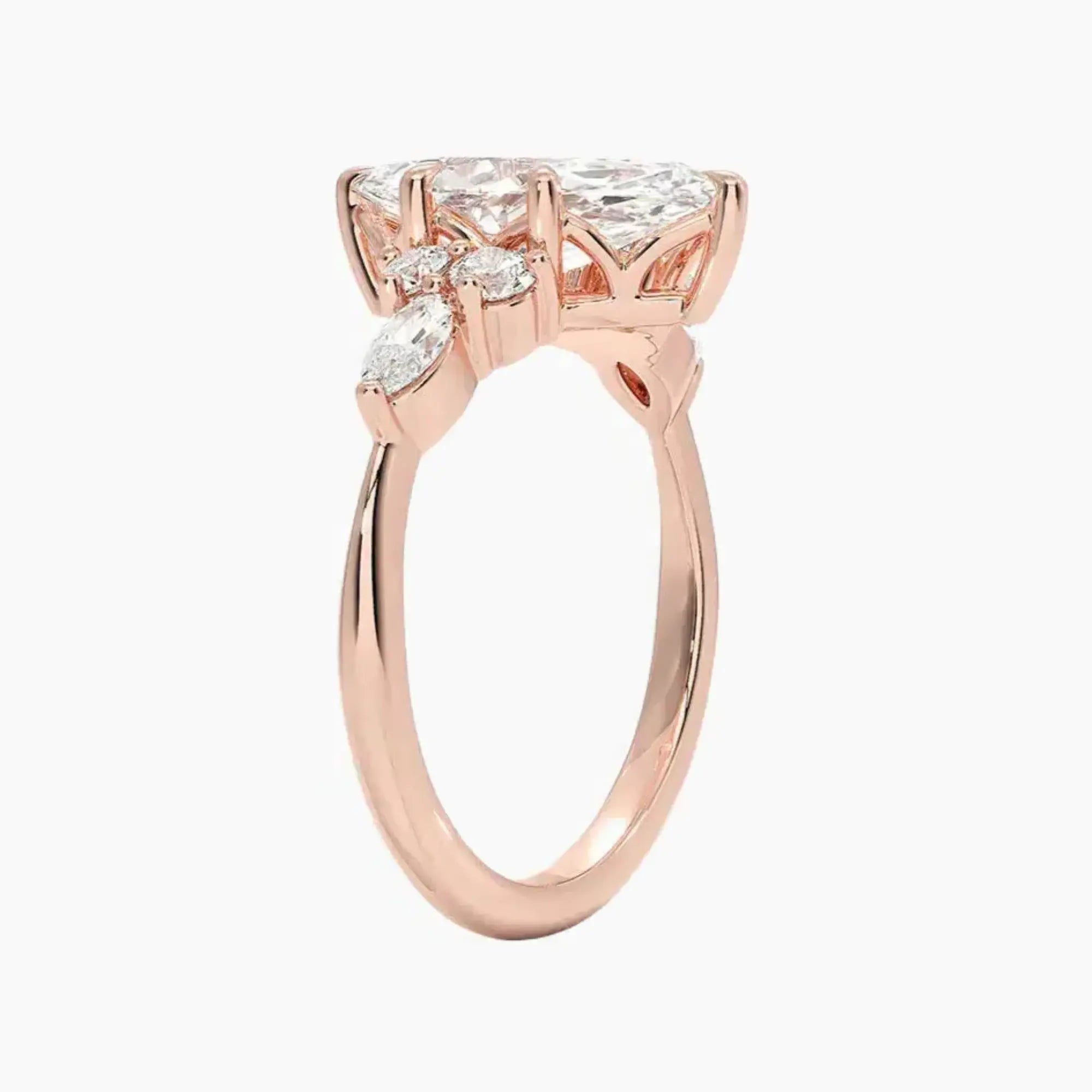 Rosalie 1 Carat Marquise Cut Solitaire Lab Grown Diamond Ring in 10K Yellow Gold - View 8