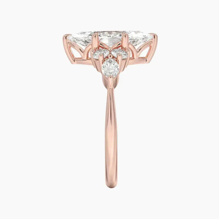 Rosalie 4 Carat Marquise Cut Solitaire Lab Grown Diamond Ring in 14K Yellow Gold - View 9