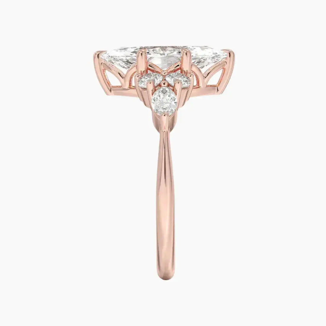 Rosalie 1 Carat Marquise Cut Solitaire Lab Grown Diamond Ring in Silver - View 6