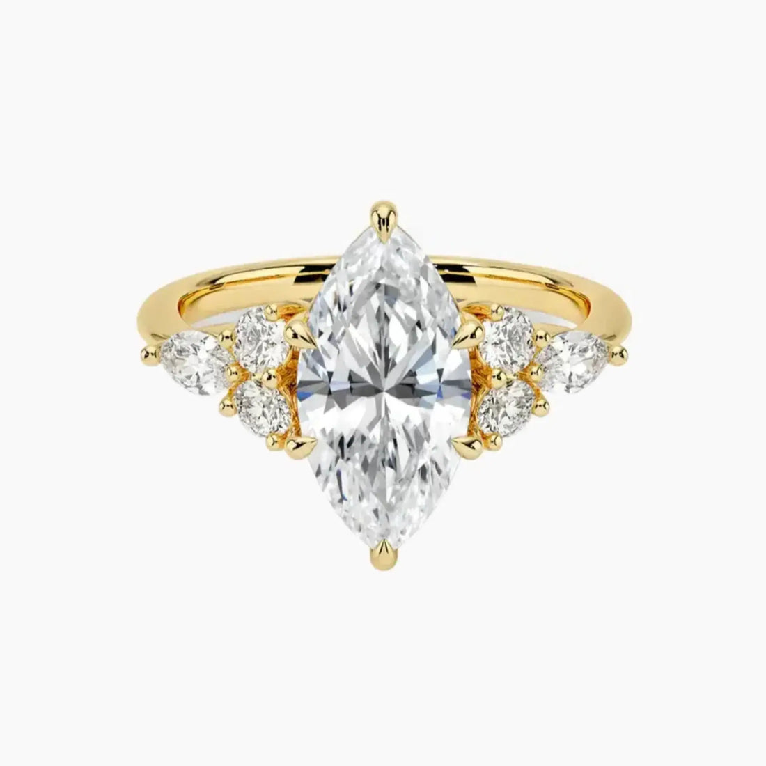 Rosalie 2 Carat Marquise Cut Solitaire Lab Grown Diamond Ring in Silver - View 7