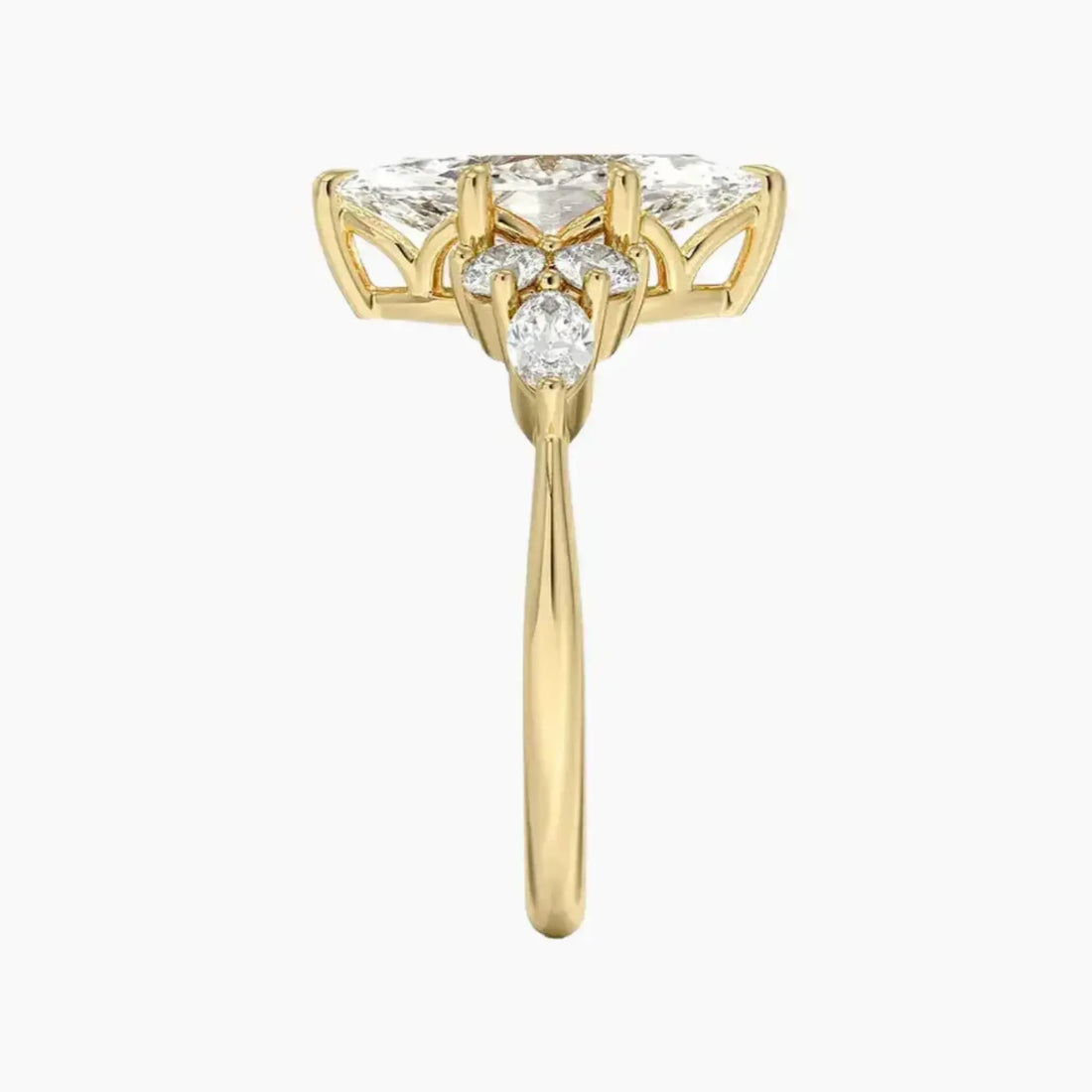 Rosalie 4.5 Carat Marquise Cut Solitaire Lab Grown Diamond Ring in Silver - View 9