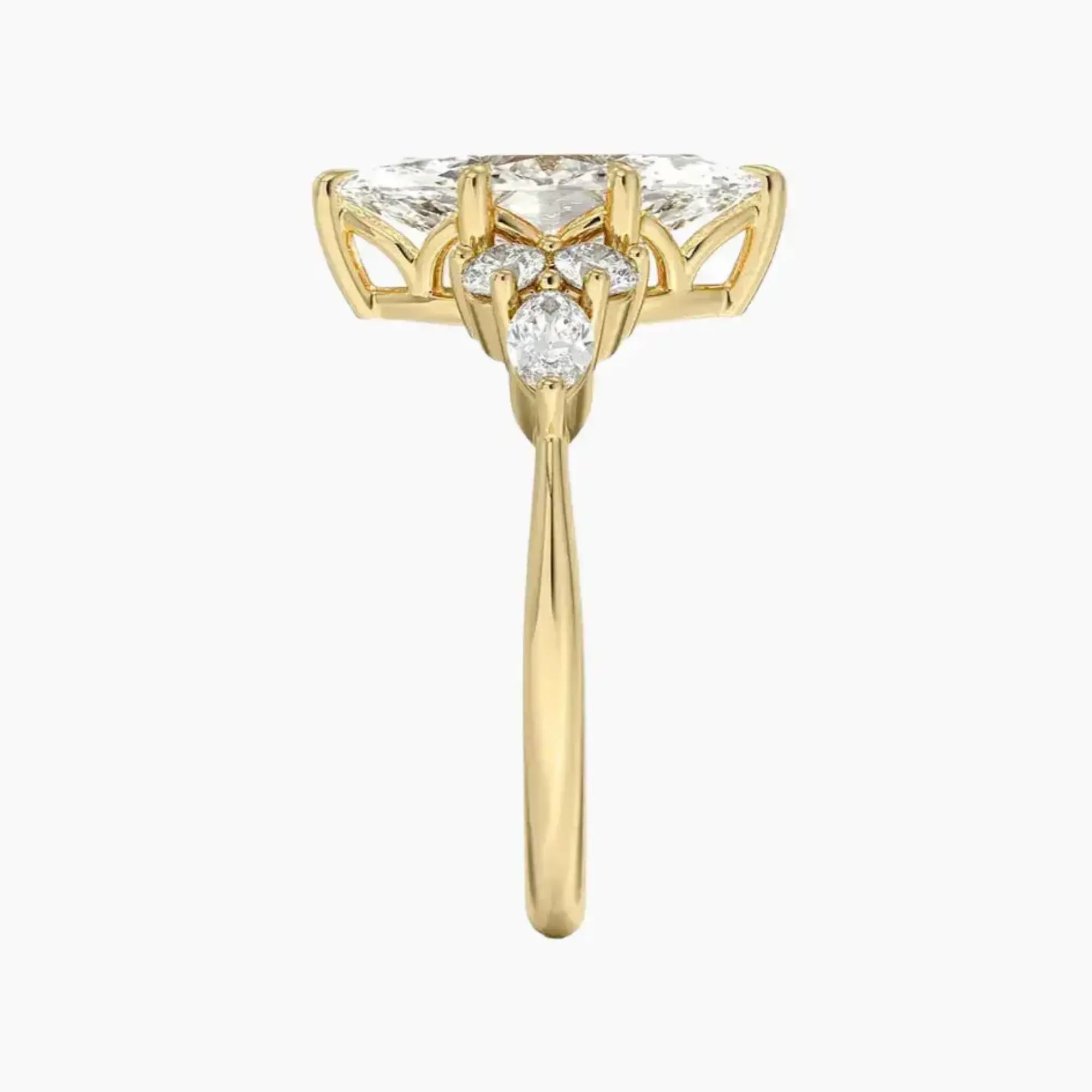 Rosalie 3.5 Carat Marquise Cut Solitaire Lab Grown Diamond Ring in 10K Rose Gold - View 9