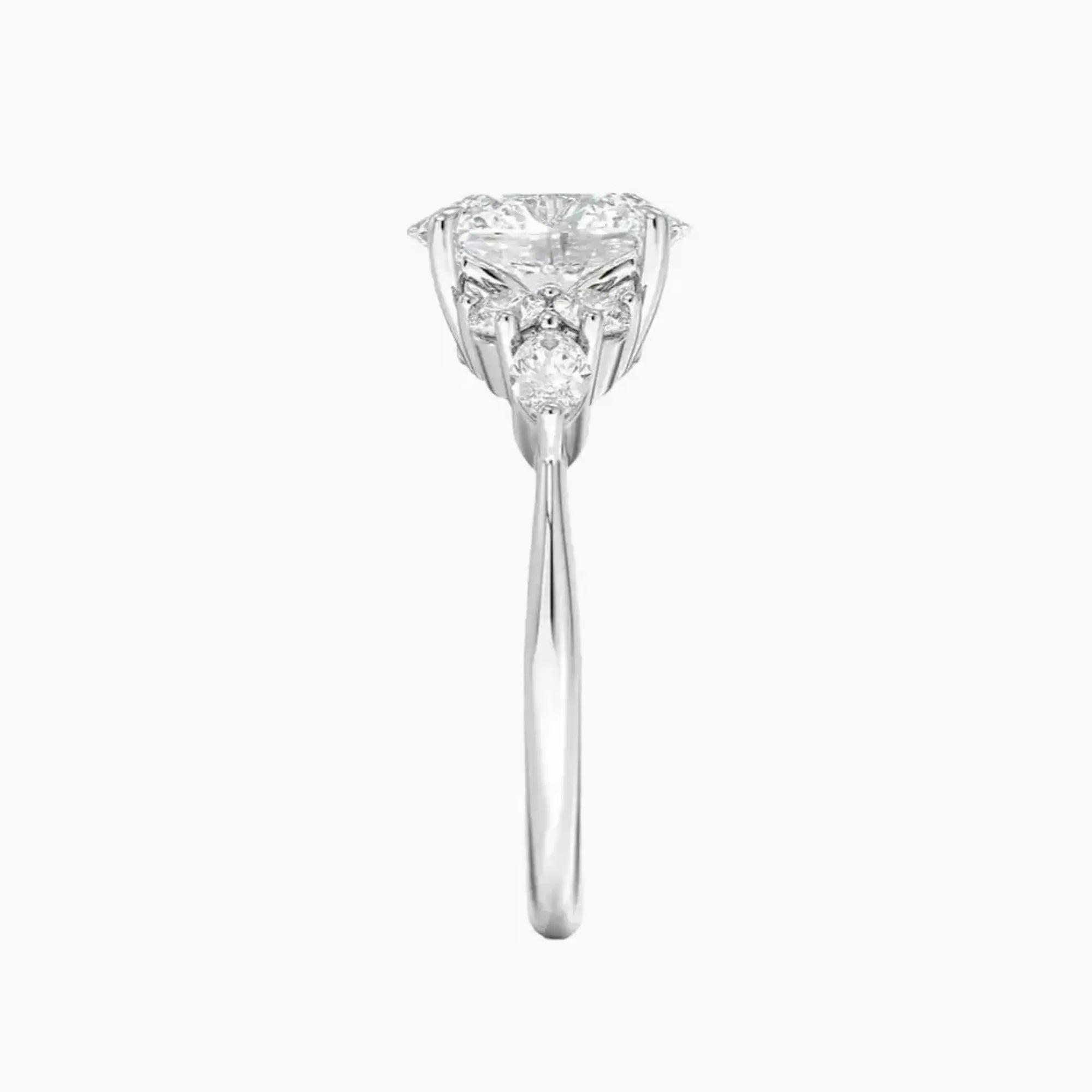 Ingrid Oval Designer 1.5 Carat Lab Grown Diamond Engagement Ring in 14K Rose Gold
