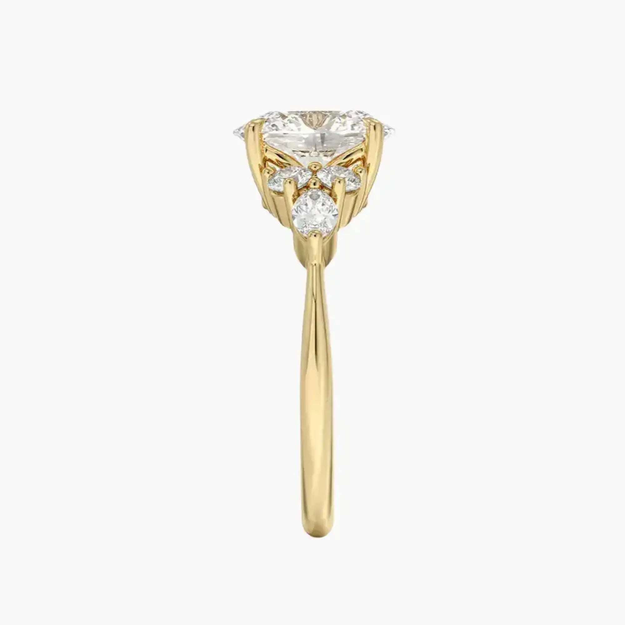 Rosalie 1 Carat Oval Cut Solitaire Lab Grown Diamond Ring in 10K White Gold - View 9