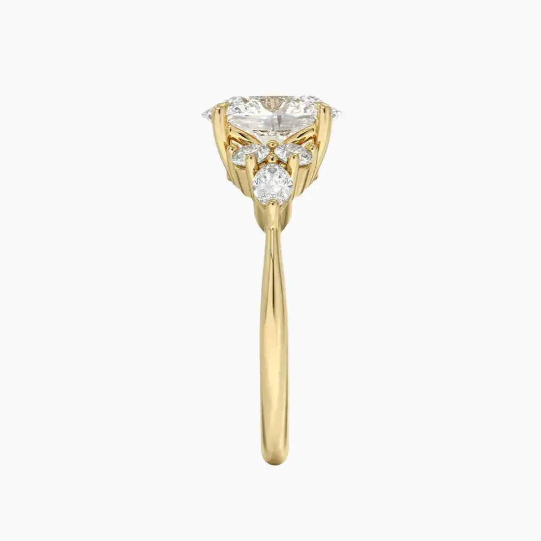 Rosalie 4.5 Carat Oval Cut Solitaire Lab Grown Diamond Ring in 14K Rose Gold - View 9