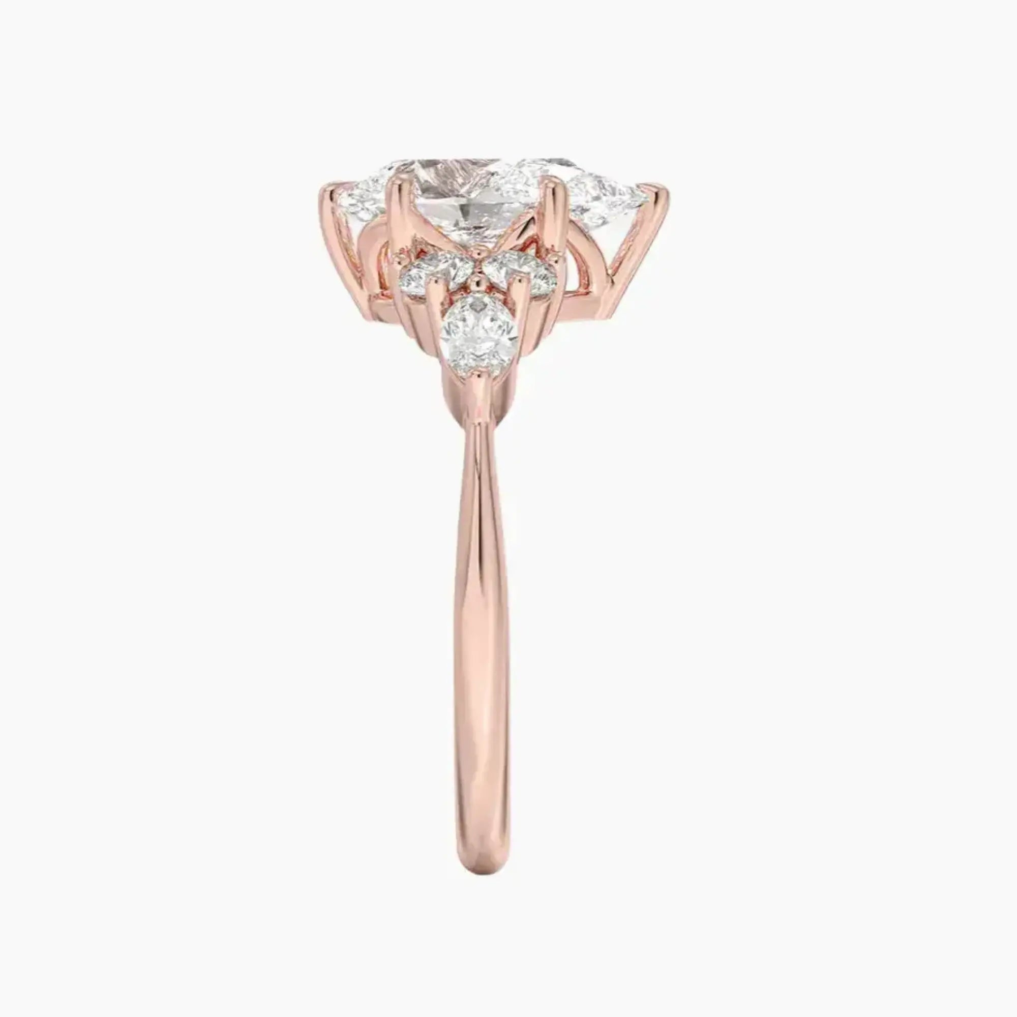 Rosalie 3 Carat Pear Cut Solitaire Lab Grown Diamond Ring in 18K Yellow Gold - View 9