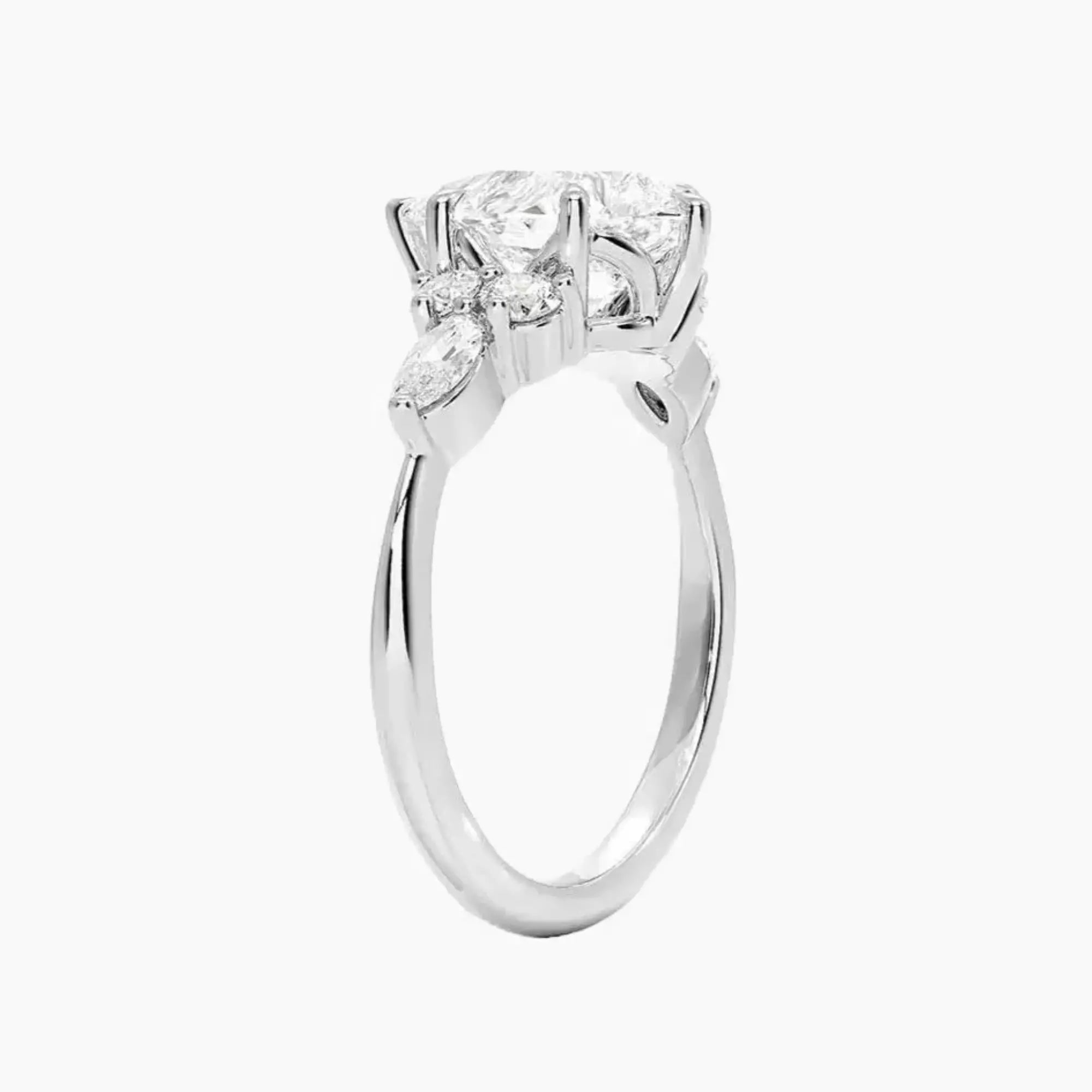Ingrid Pear Designer 1.5 Carat Lab Grown Diamond Engagement Ring in 18K Rose Gold