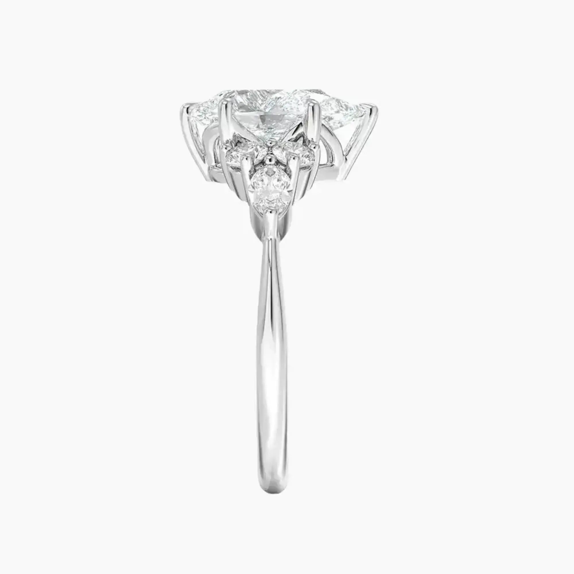 Ingrid Pear Designer 1.5 Carat Lab Grown Diamond Engagement Ring in 18K Rose Gold