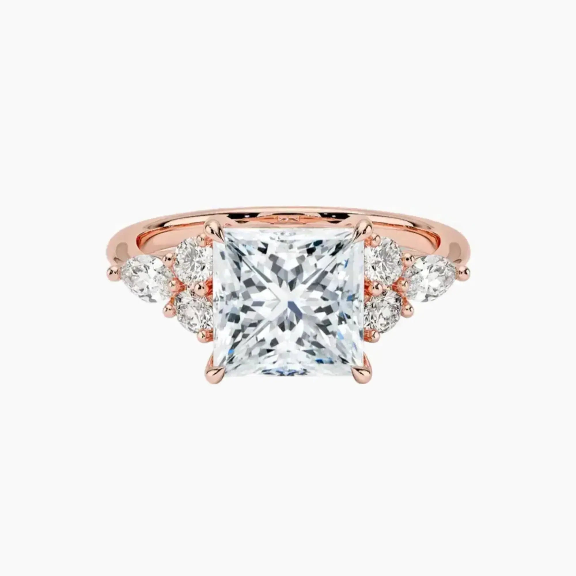 Rosalie 4.5 Carat Princess Cut Solitaire Lab Grown Diamond Ring in Platinum - View 4