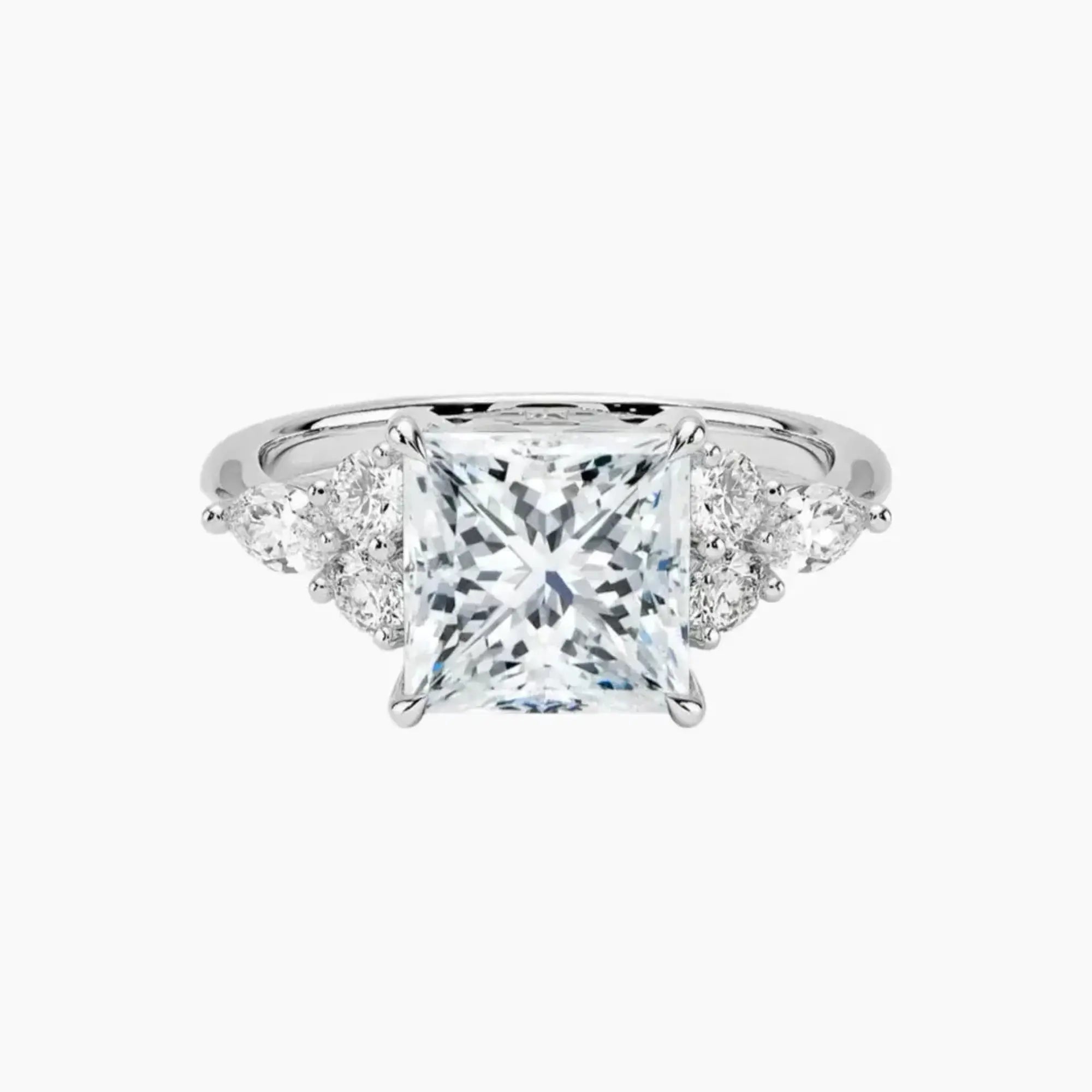 Rosalie 1.5 Carat Princess Cut Solitaire Lab Grown Diamond Ring in Silver