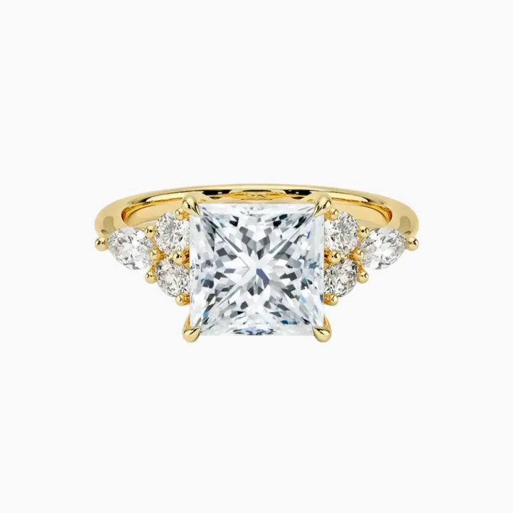 Rosalie 2 Carat Princess Cut Solitaire Lab Grown Diamond Ring in 14K Yellow Gold