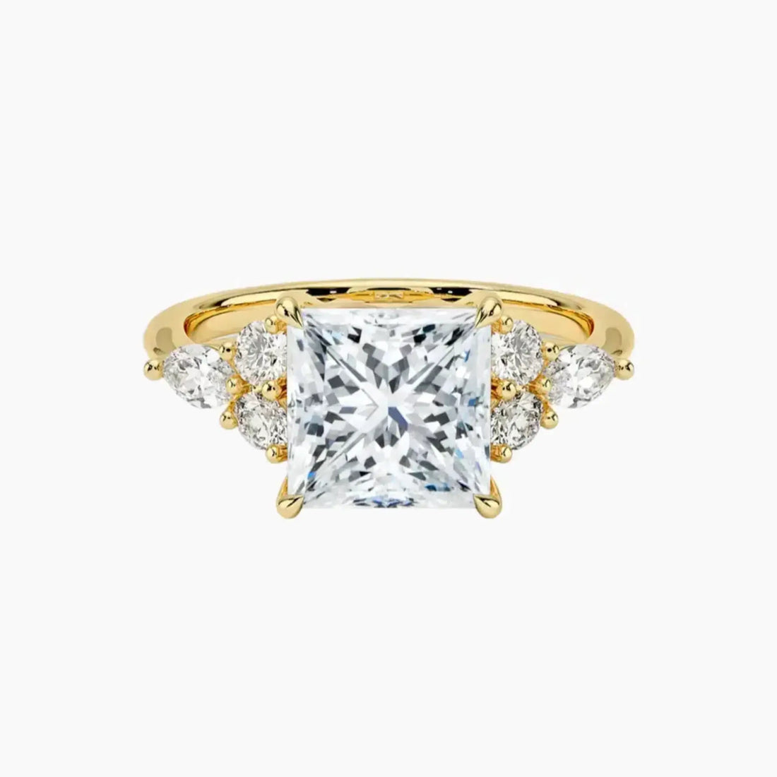 Rosalie 1.5 Carat Princess Cut Solitaire Lab Grown Diamond Ring in 18K White Gold - View 7