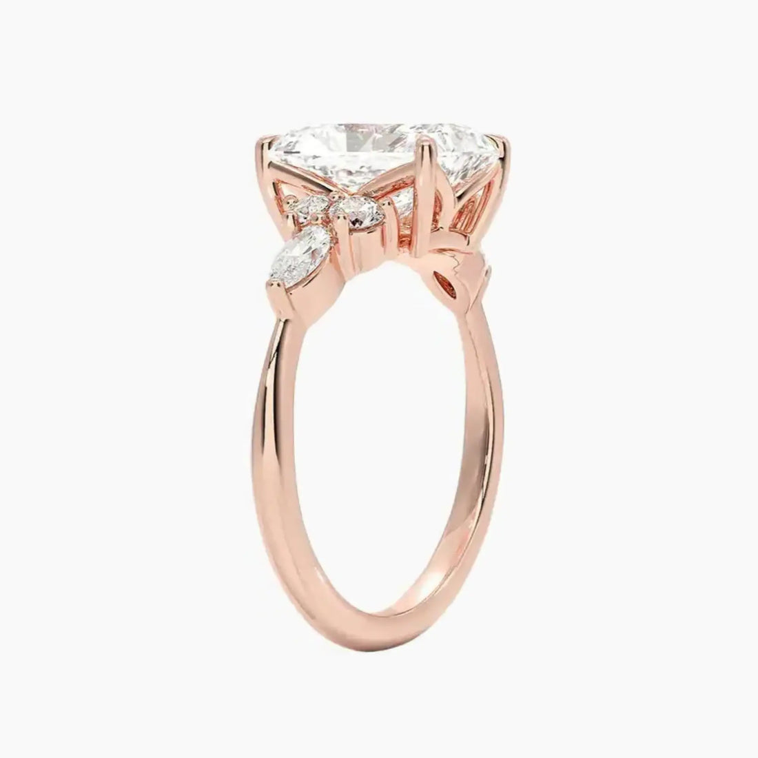 Rosalie 5 Carat Radiant Cut Solitaire Lab Grown Diamond Ring in 18K Yellow Gold - View 8