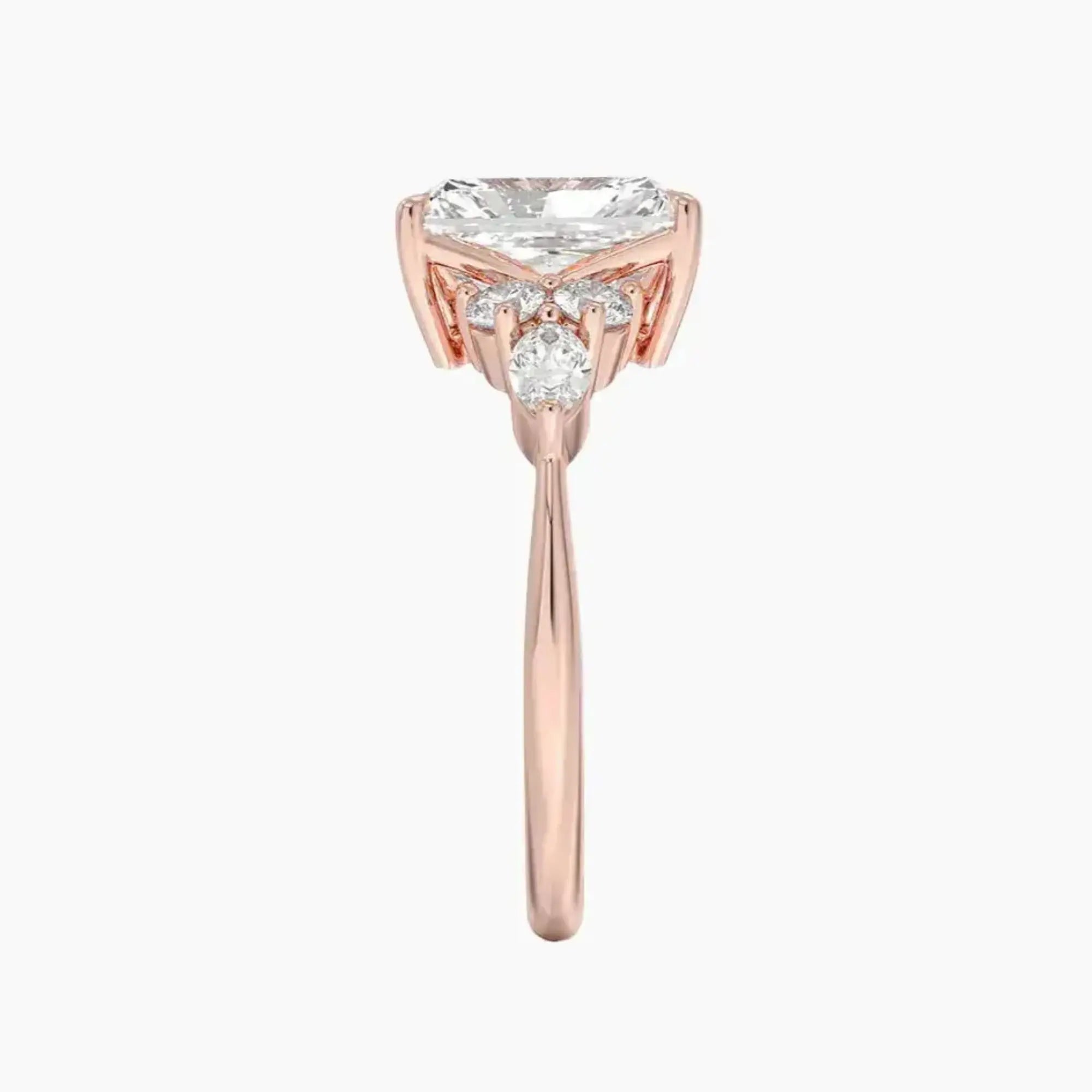 Rosalie 1 Carat Radiant Cut Solitaire Lab Grown Diamond Ring in 14K Yellow Gold - View 9