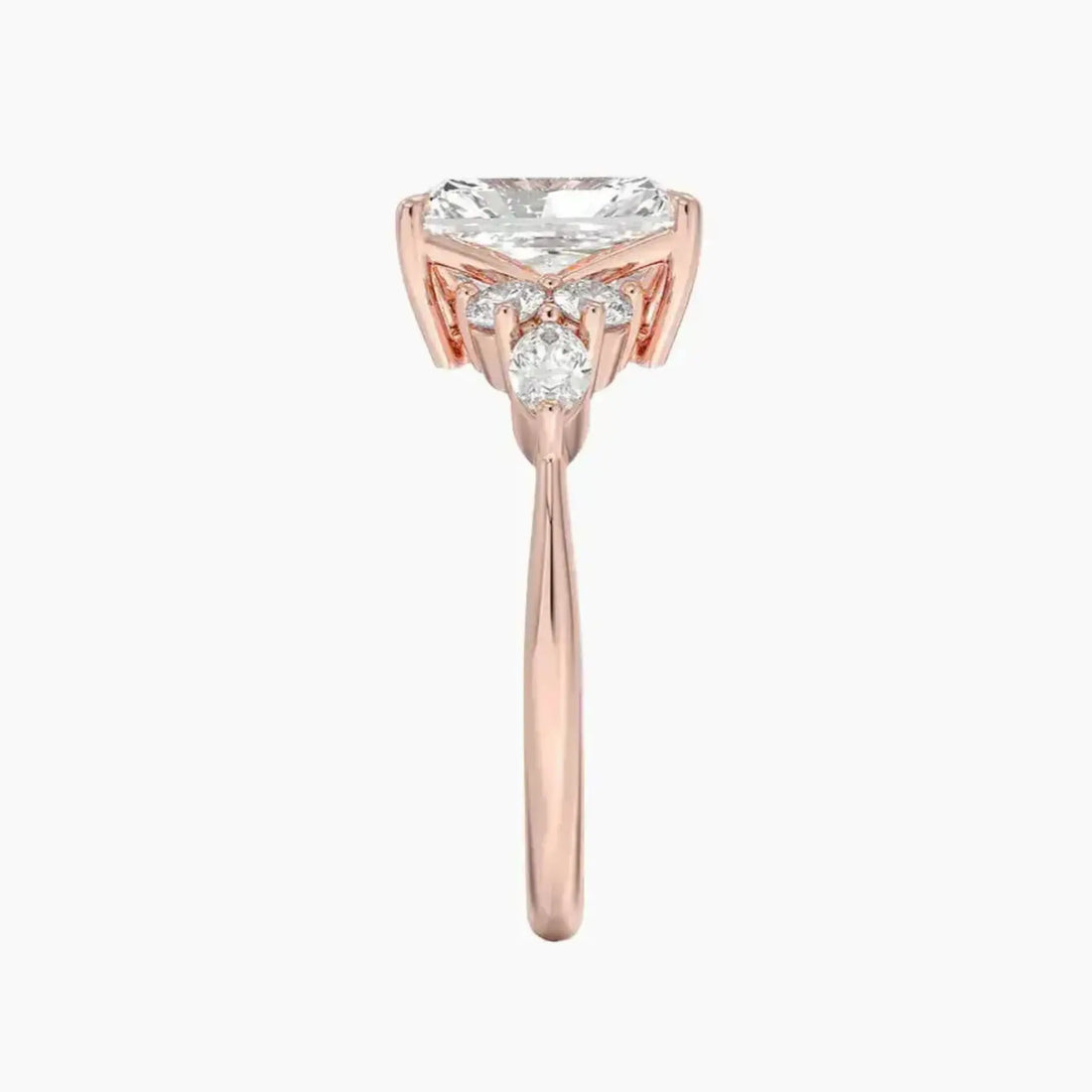 Rosalie 2.5 Carat Radiant Cut Solitaire Lab Grown Diamond Ring in Silver - View 6