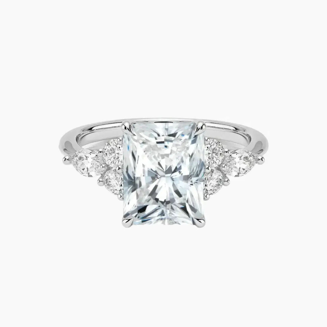 Rosalie 3 Carat Radiant Cut Solitaire Lab Grown Diamond Ring in Platinum