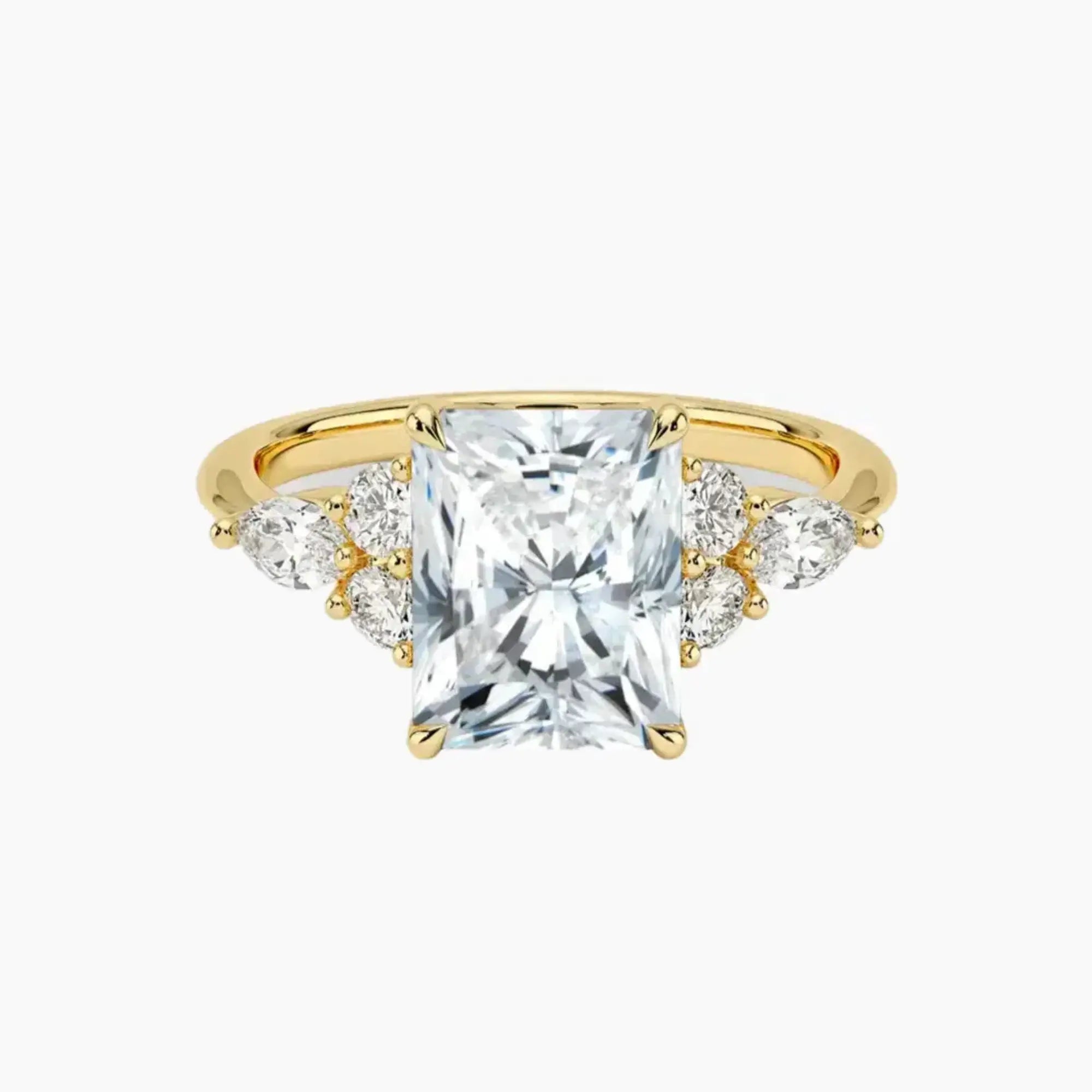 Rosalie 2.5 Carat Radiant Cut Solitaire Lab Grown Diamond Ring in Silver - View 7