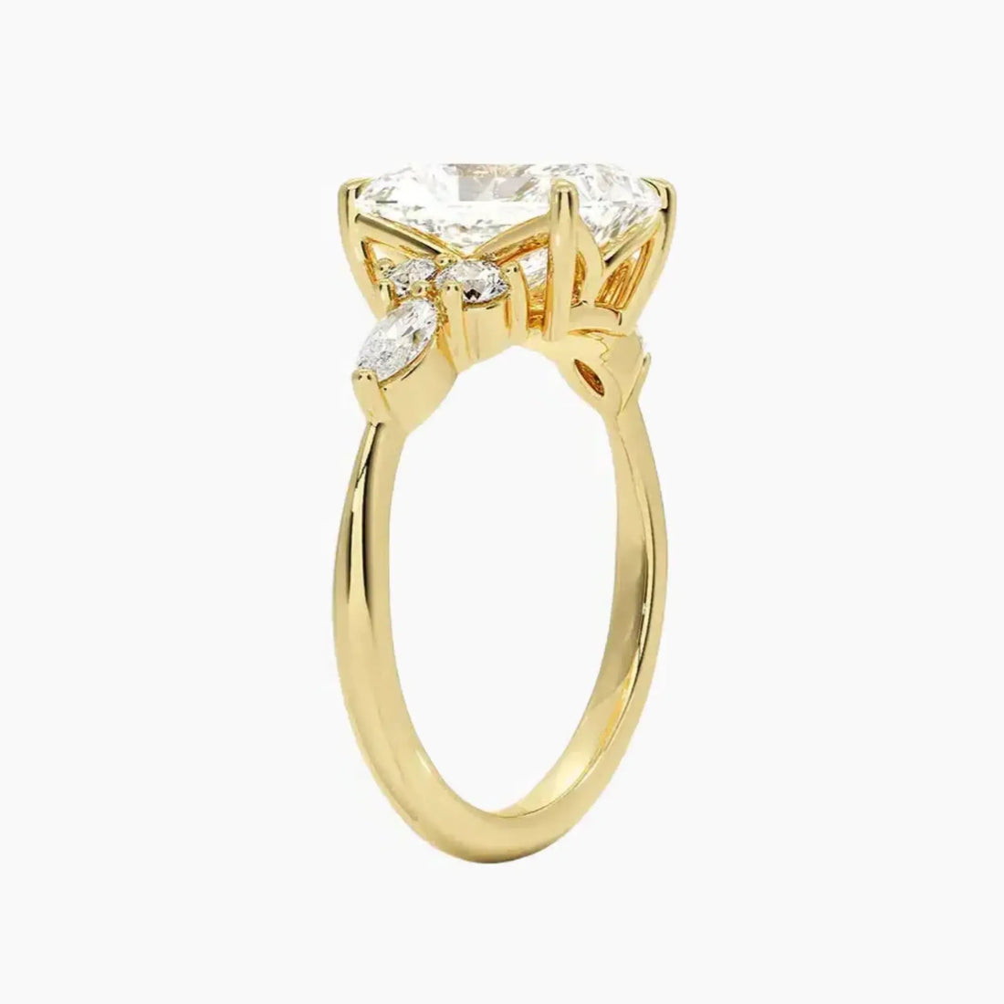 Rosalie 1 Carat Radiant Cut Solitaire Lab Grown Diamond Ring in Silver - View 8
