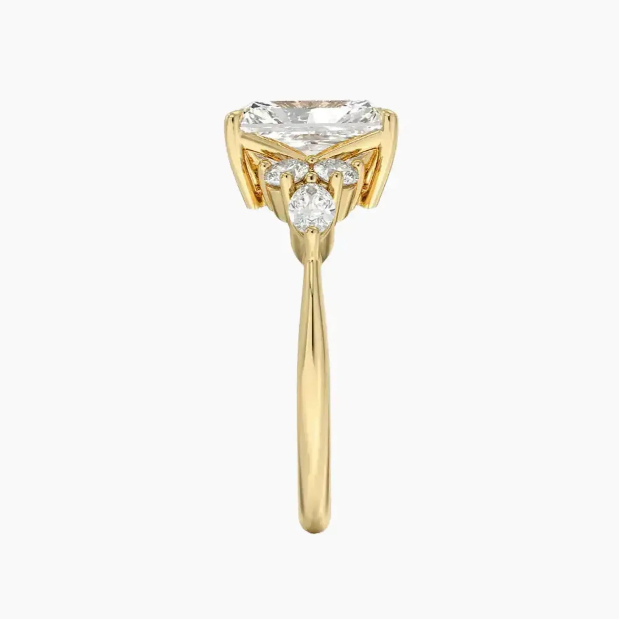 Rosalie 2 Carat Radiant Cut Solitaire Lab Grown Diamond Ring in 14K Rose Gold - View 9