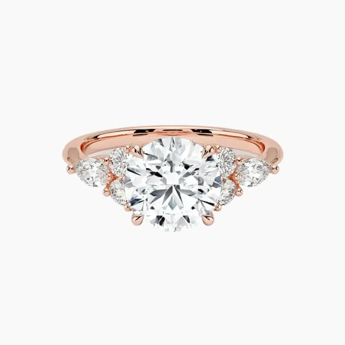 Rosalie 2 Carat Round Cut Solitaire Lab Grown Diamond Ring in Silver - View 4