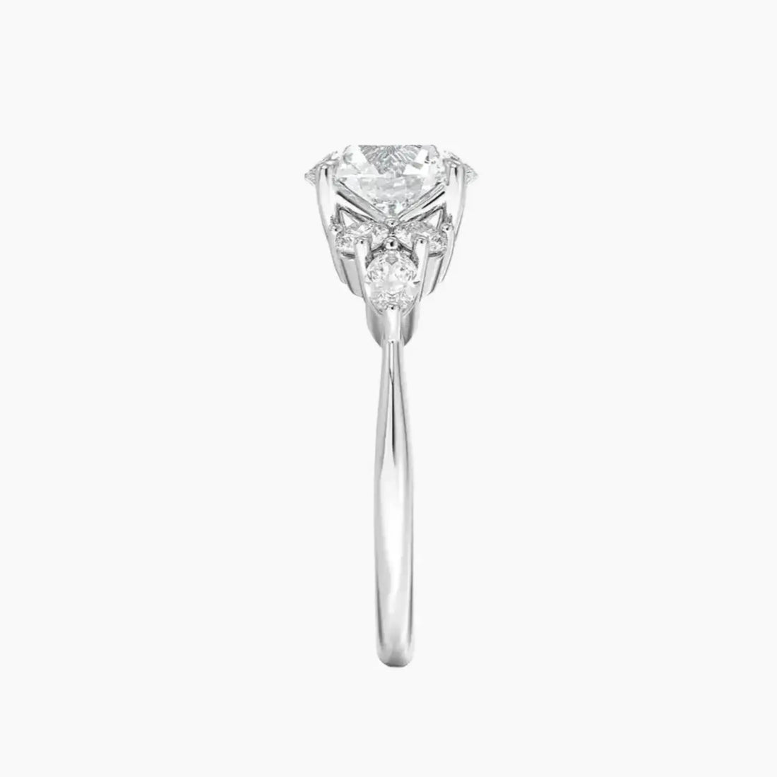Rosalie 3.5 Carat Round Cut Solitaire Lab Grown Diamond Ring in Platinum - View 3